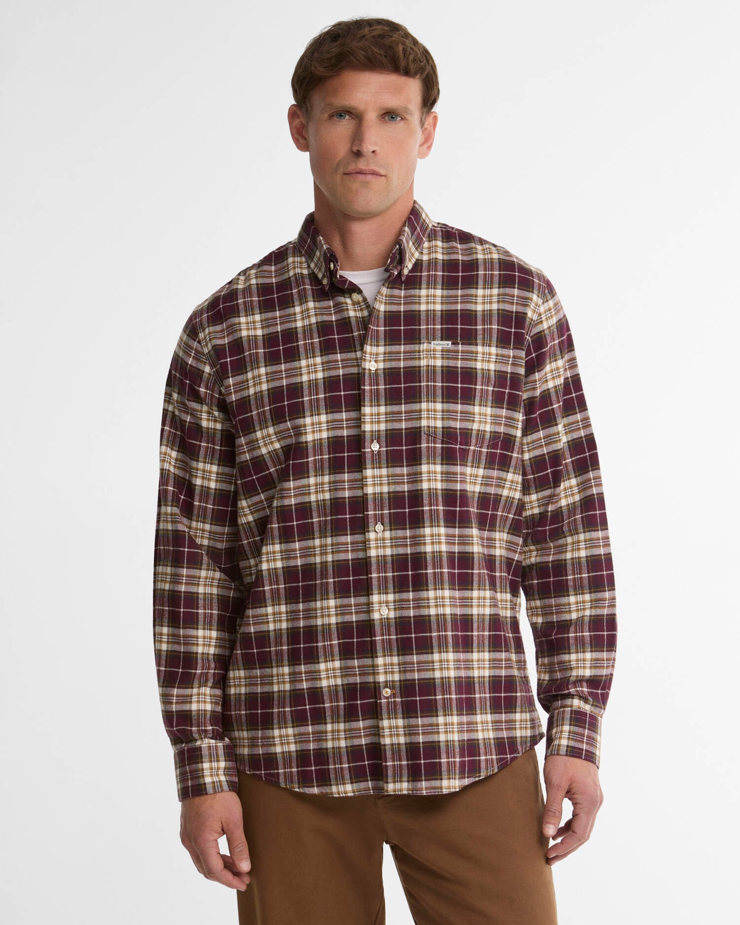 Hemd Telfield Long-Sleeved Regular Dark Bordeaux image number 0