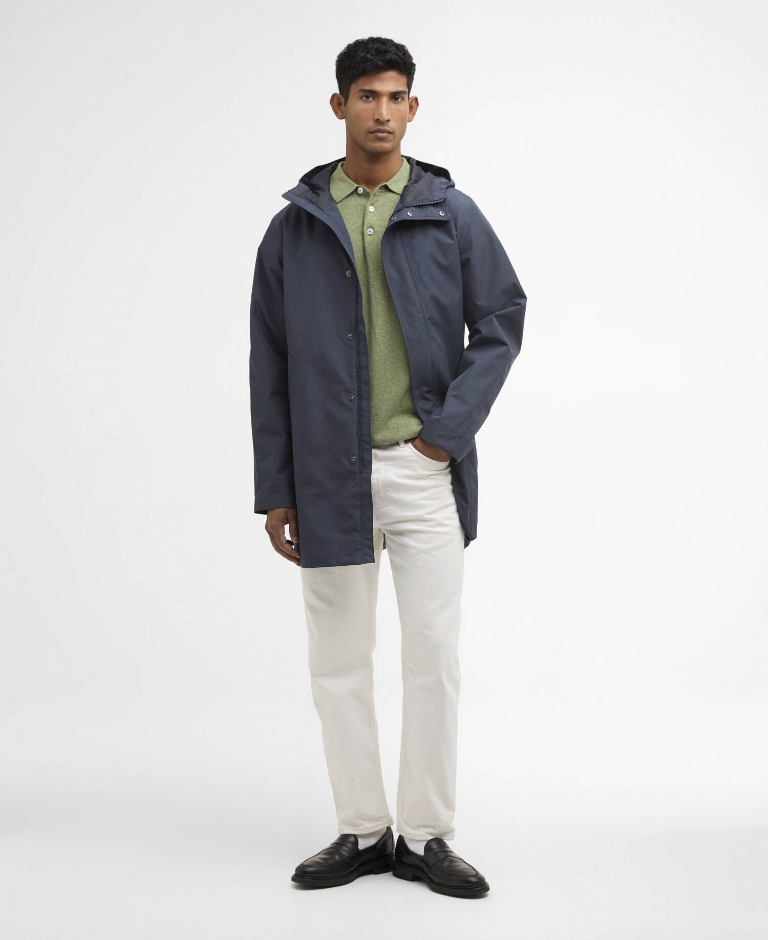 Rokig Hooded Waterproof Mac Dark Navy image number 1