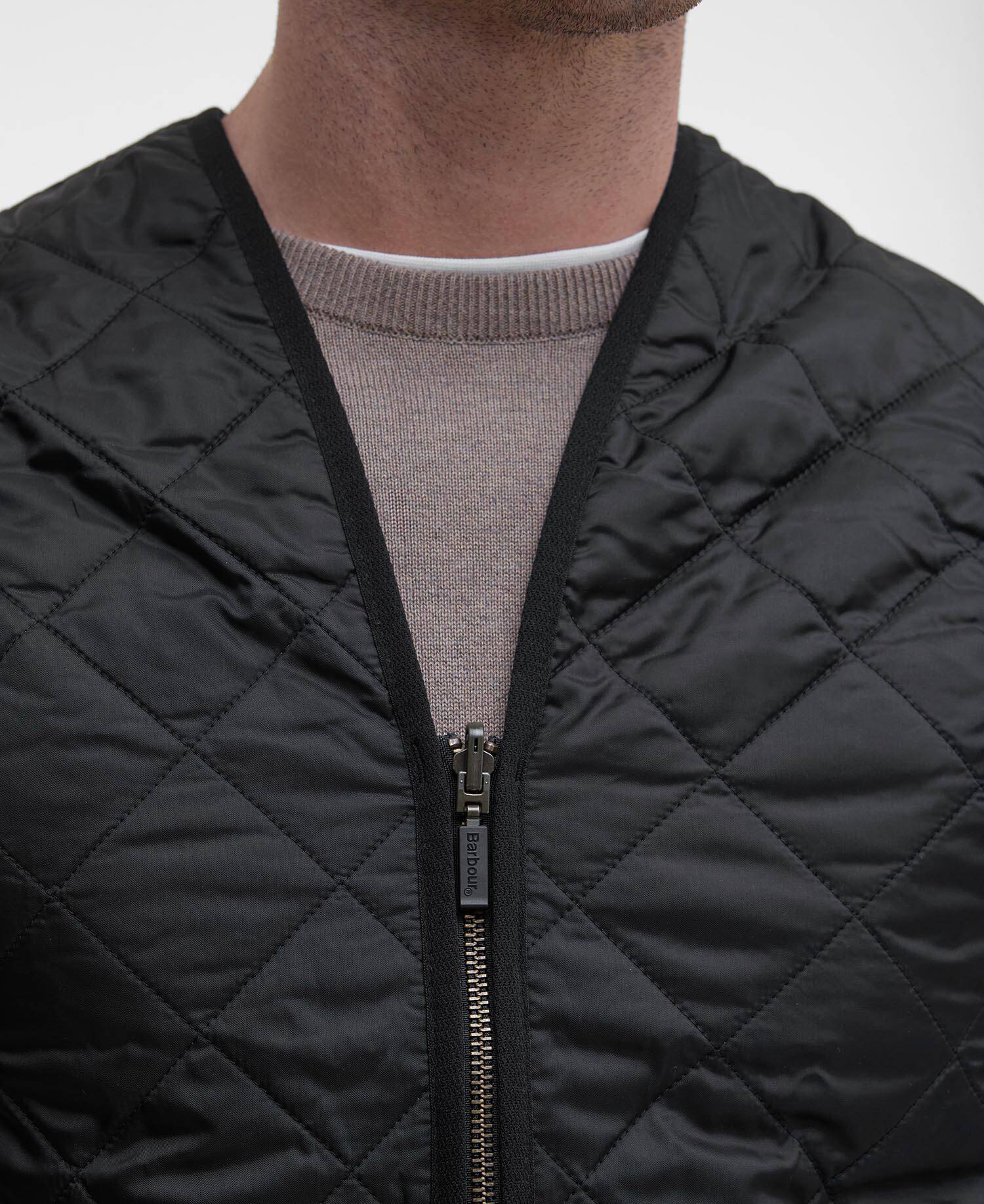 Quilted Zip-In Liner Black-Modern image number 4