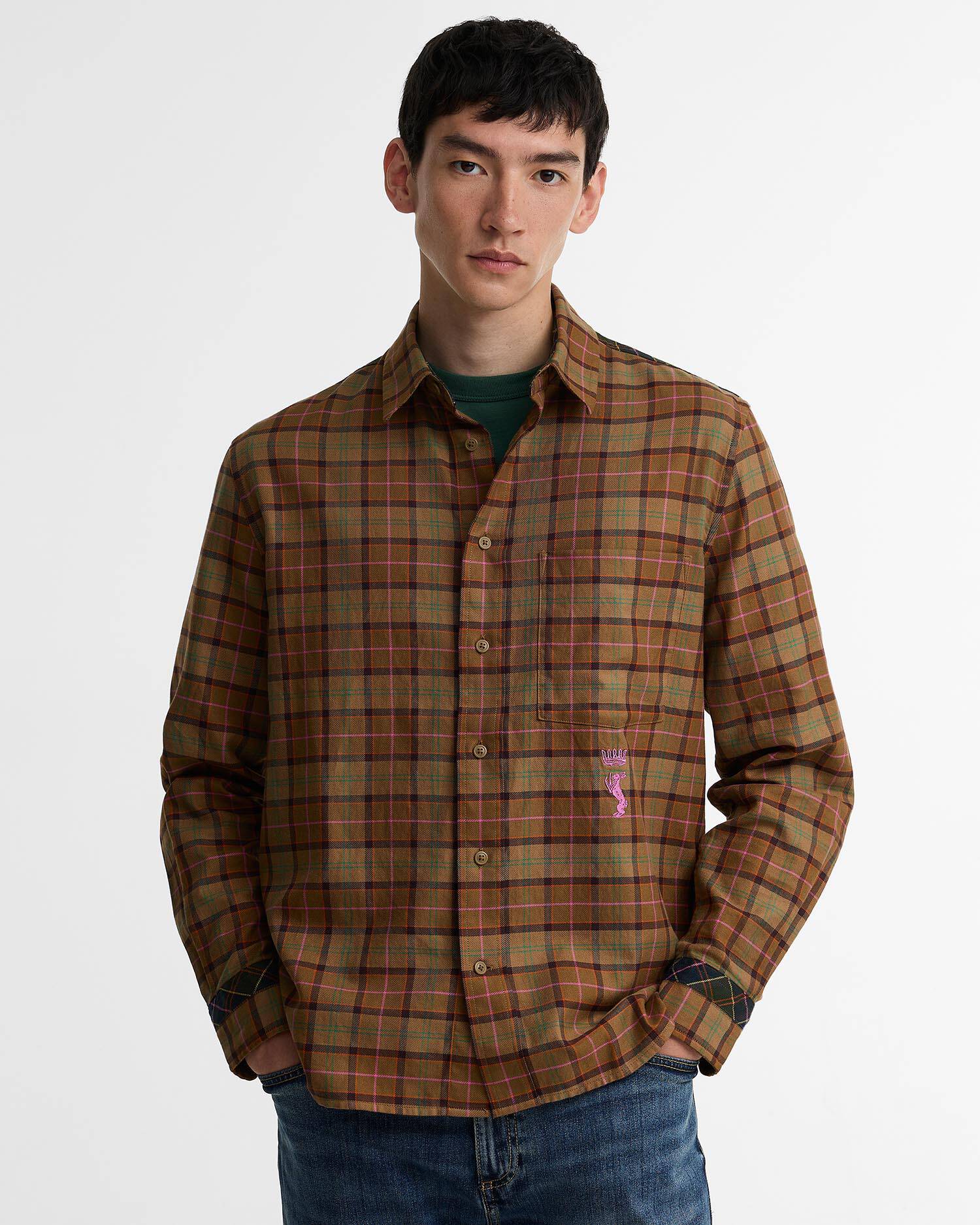 Paul Smith Loves Barbour Tailored Tartan Long-Sleeved Shirt PS Muted image number 0