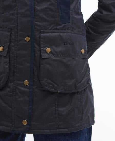 Bower Waxed Jacket Navy-Classic