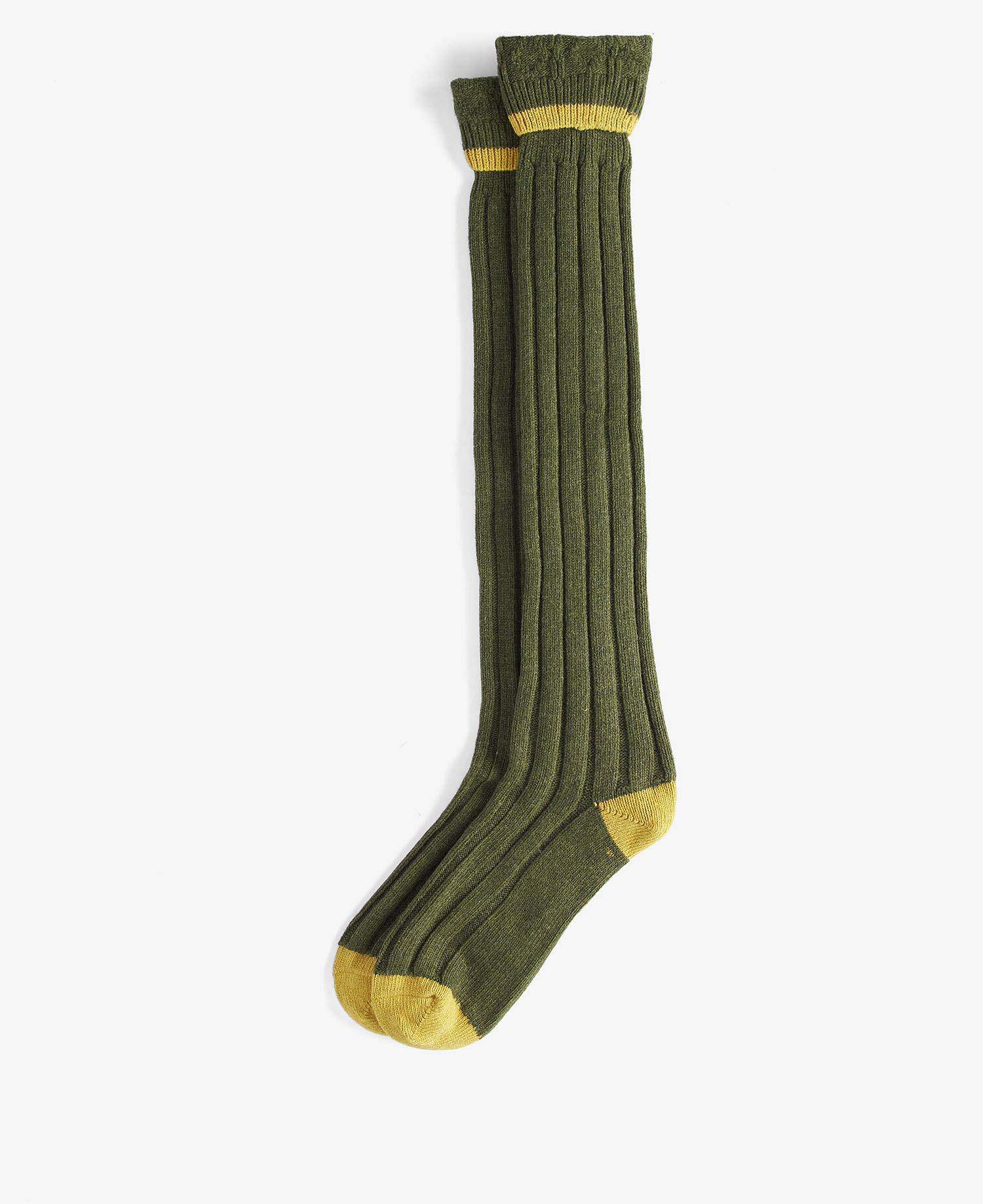 Contrast Gun Stockings Olive-Gold image number 0
