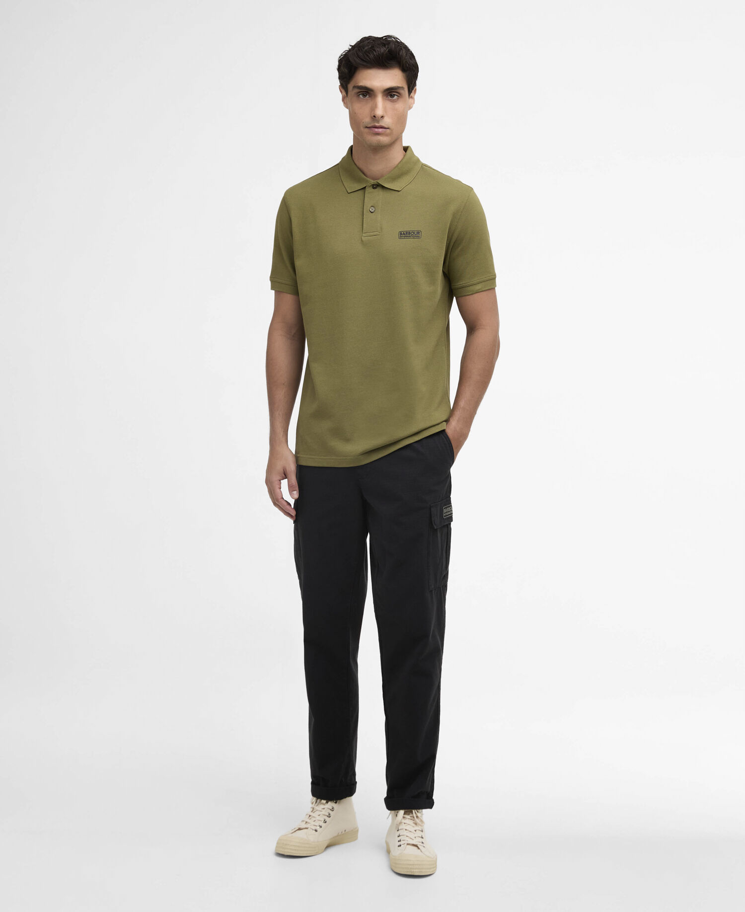 Poloshirt Essential Cable Olive