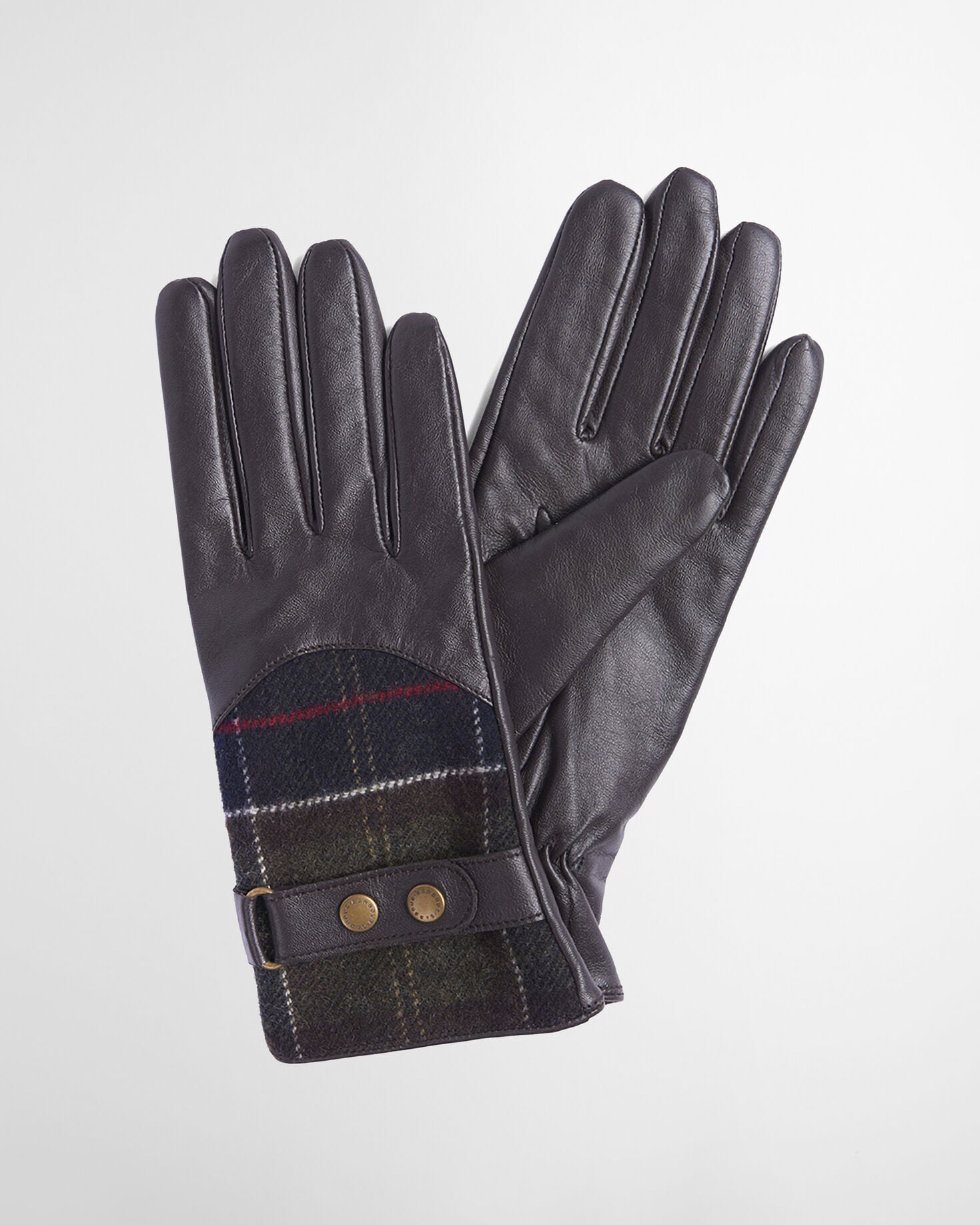 Dee Tartan Gloves Dark Brown