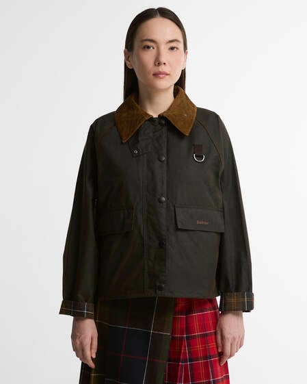 Women's Spey Waxed Jacket Olive/Beige/Classic