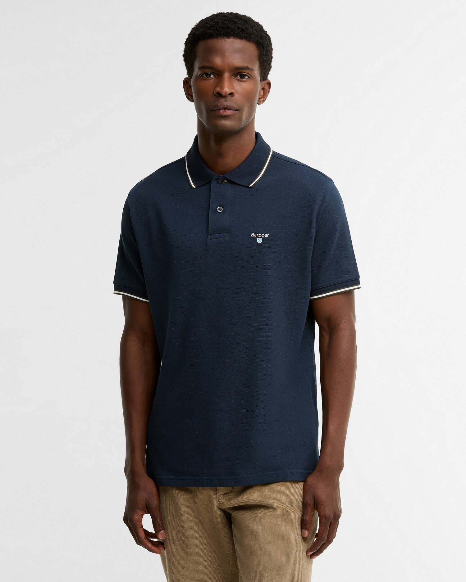 Fielding Tailored Short-Sleeved Polo Shirt Navy image number 0