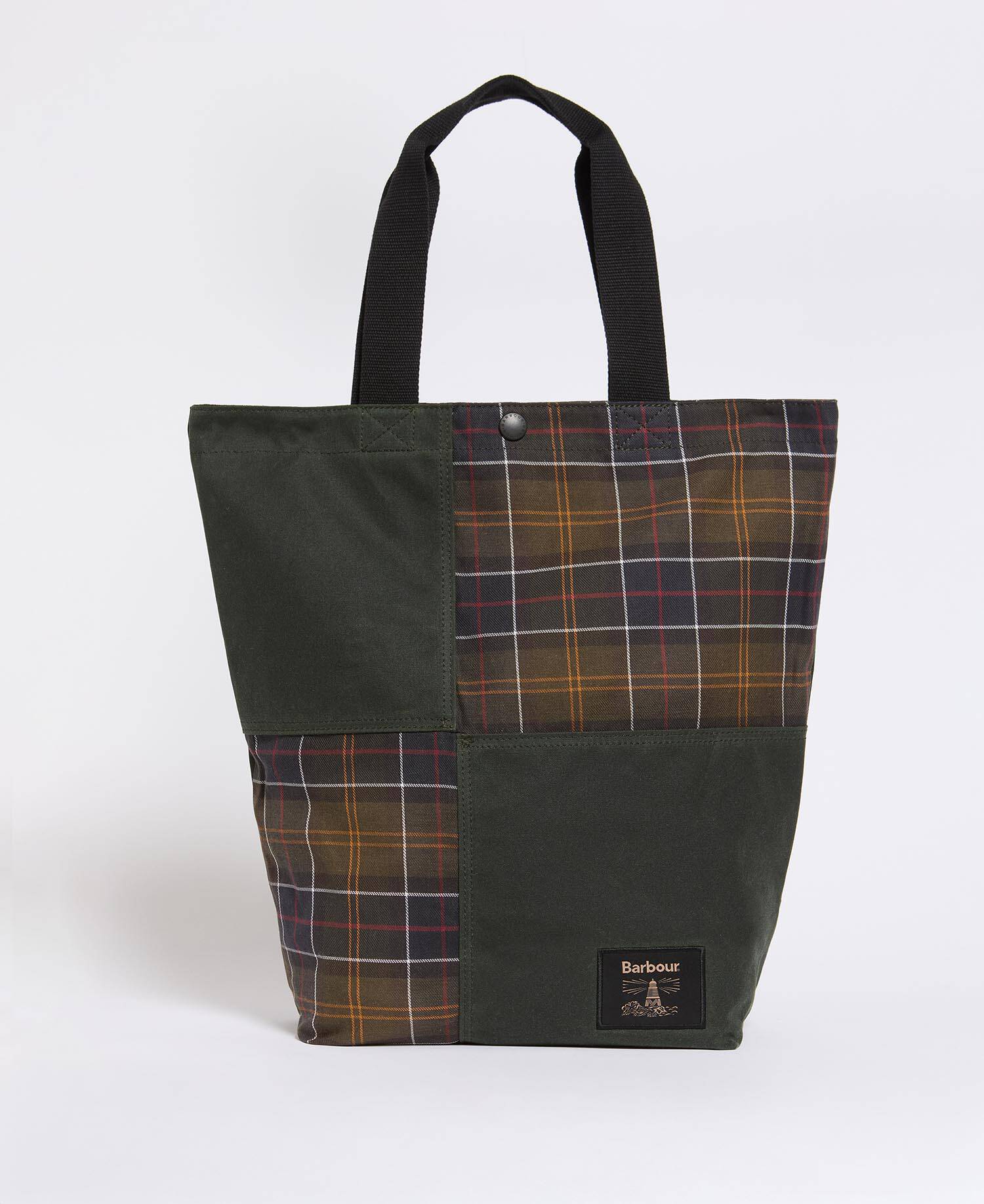 Field Patchwork Tartan Tote Bag Sage/Classic image number 0