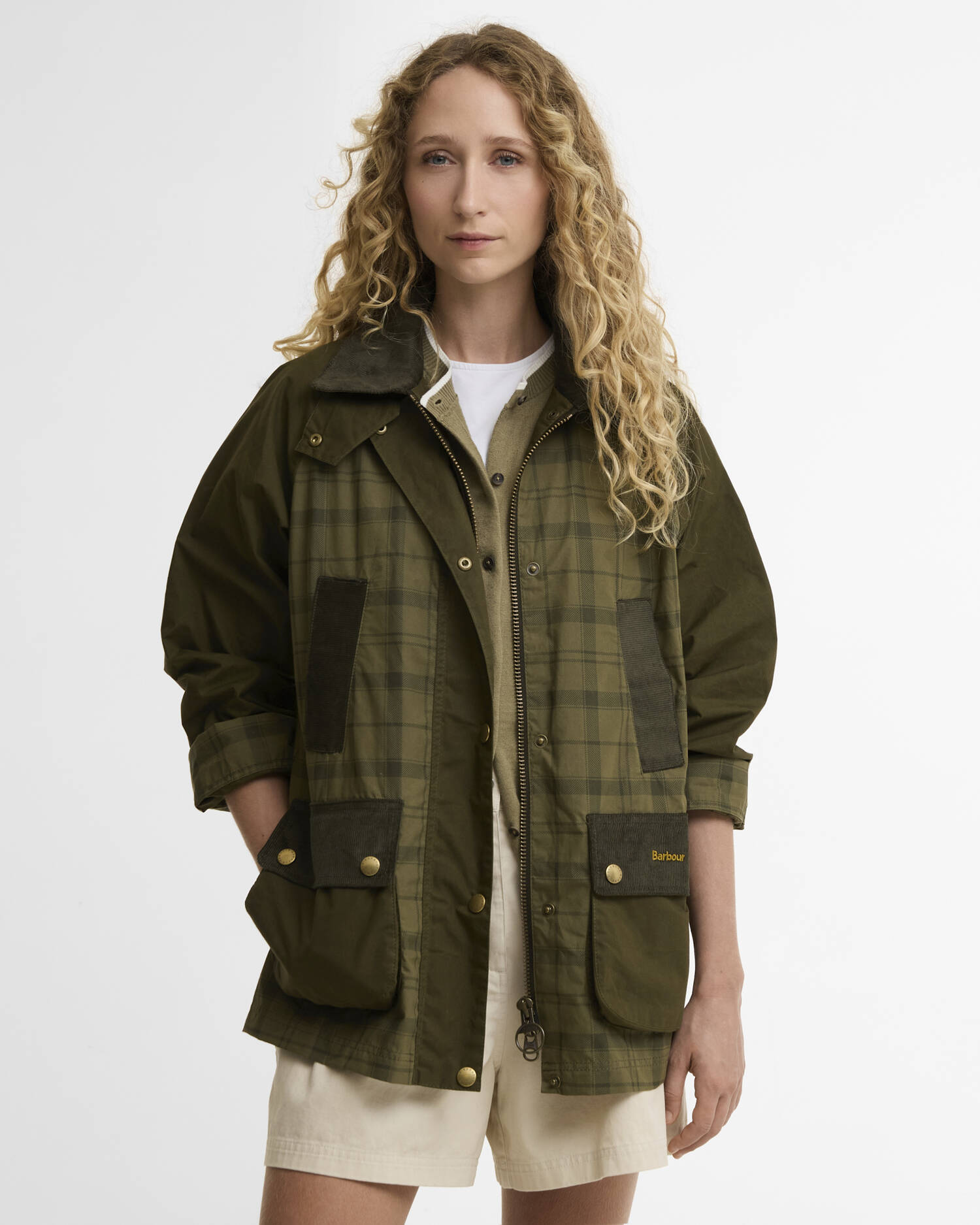 Modern Tartan Beadnell Casual Jacket Dusky Green Tartan/Highland Olive image number 0