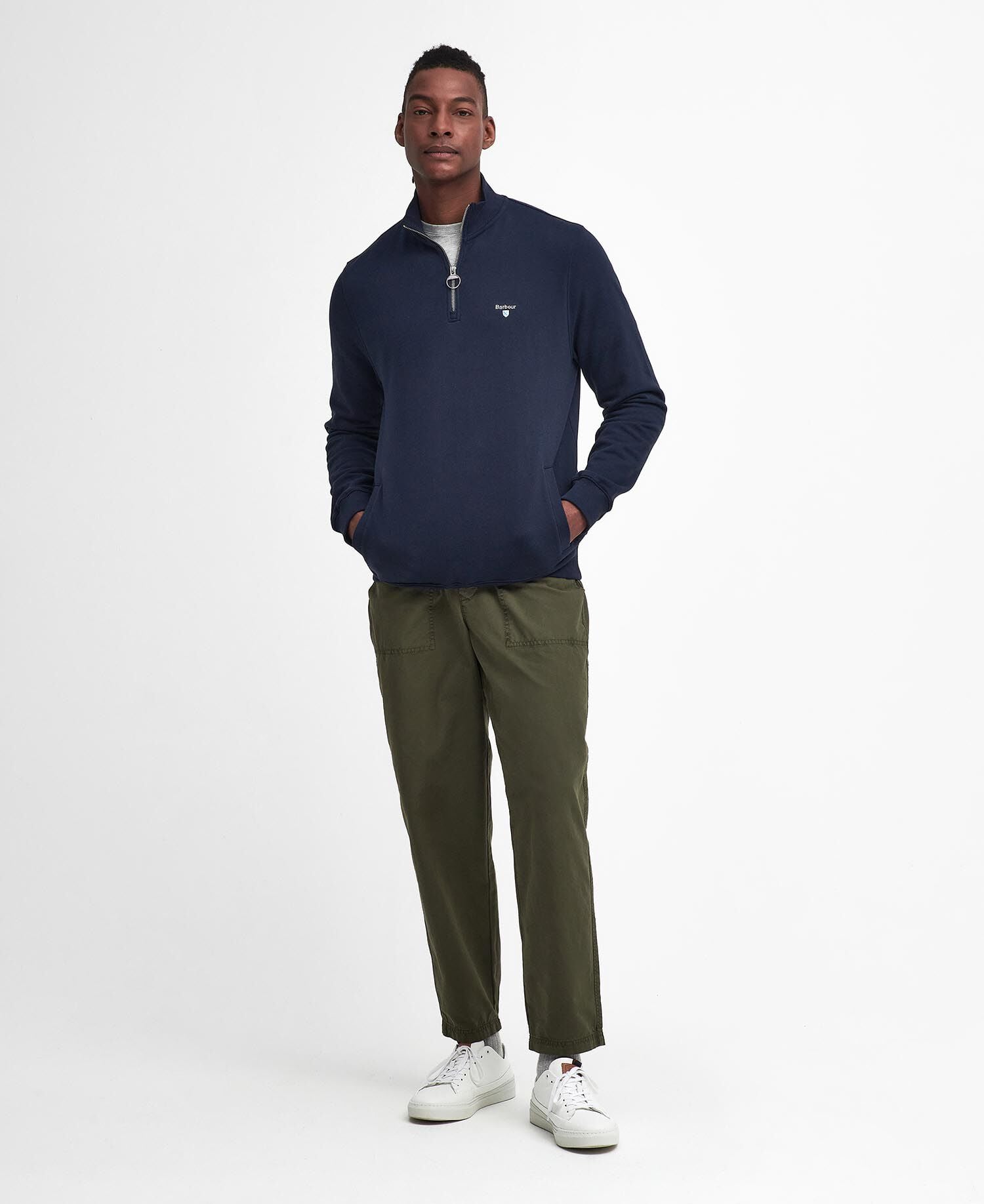 Felpa Beckhill con zip corta