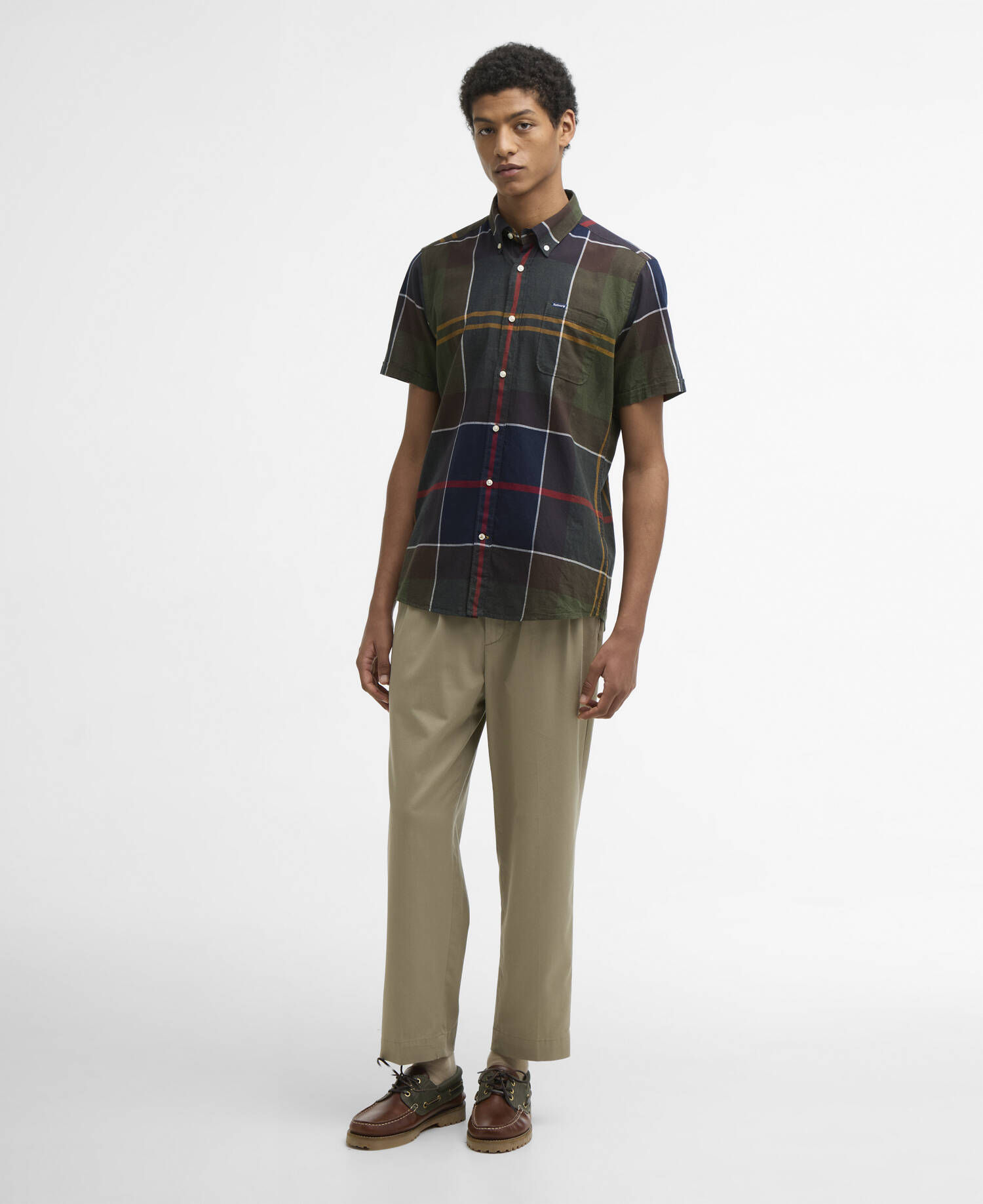 Douglas Tailored Short-Sleeved Shirt Classic Tartan image number 1