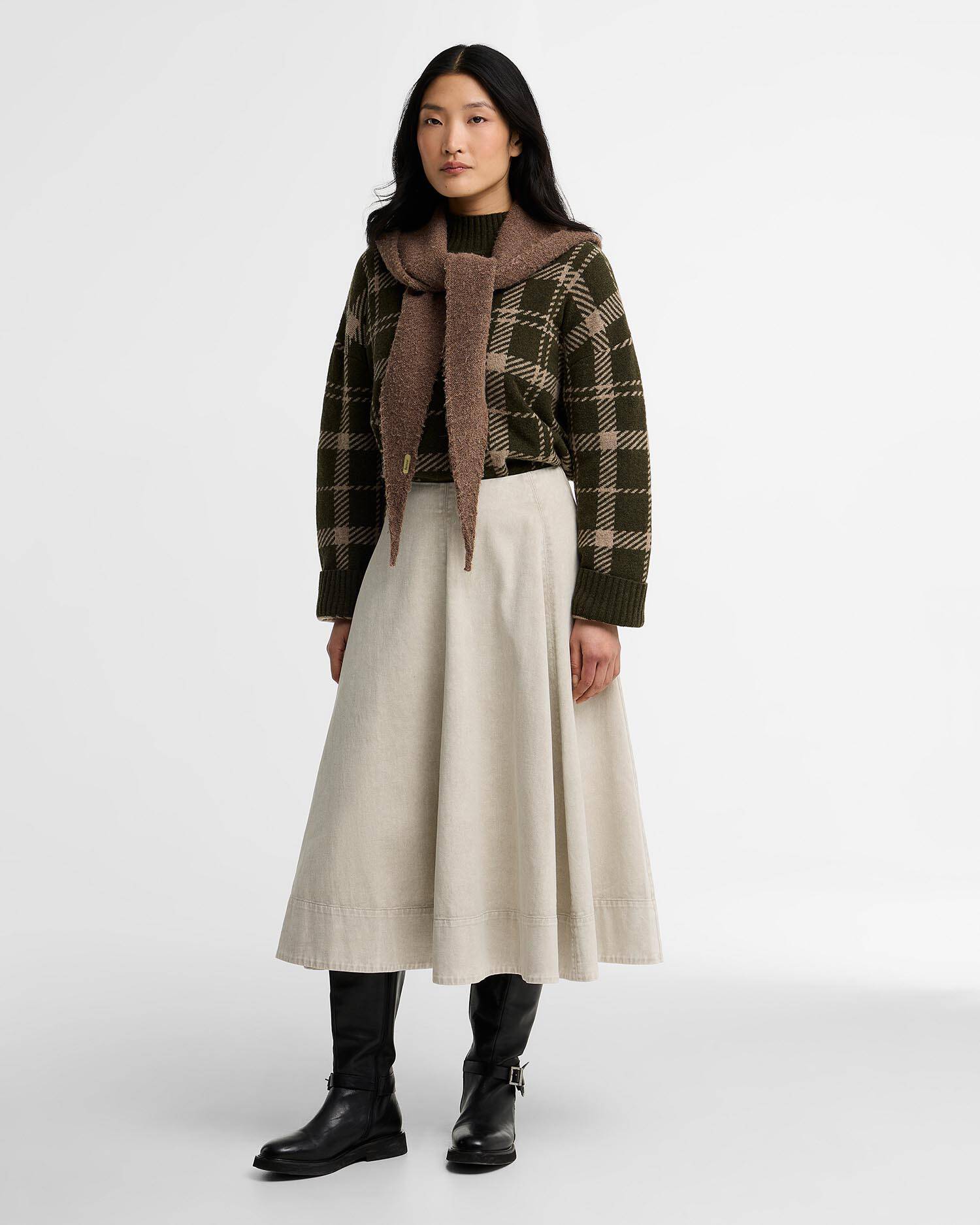 Penny Hooded Scarf Mocha image number 2