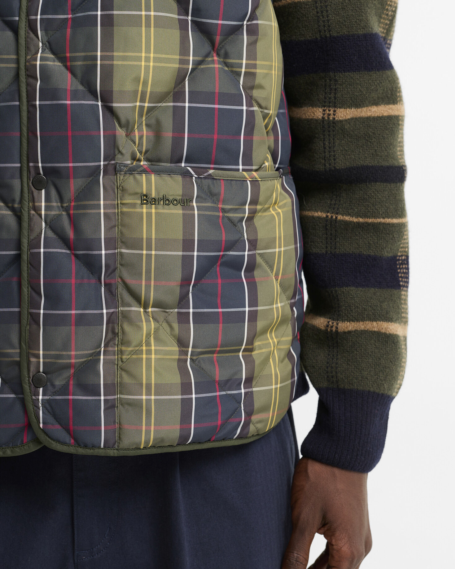 Gilet reversibile in piuma leggera e tartan Classic Tartan