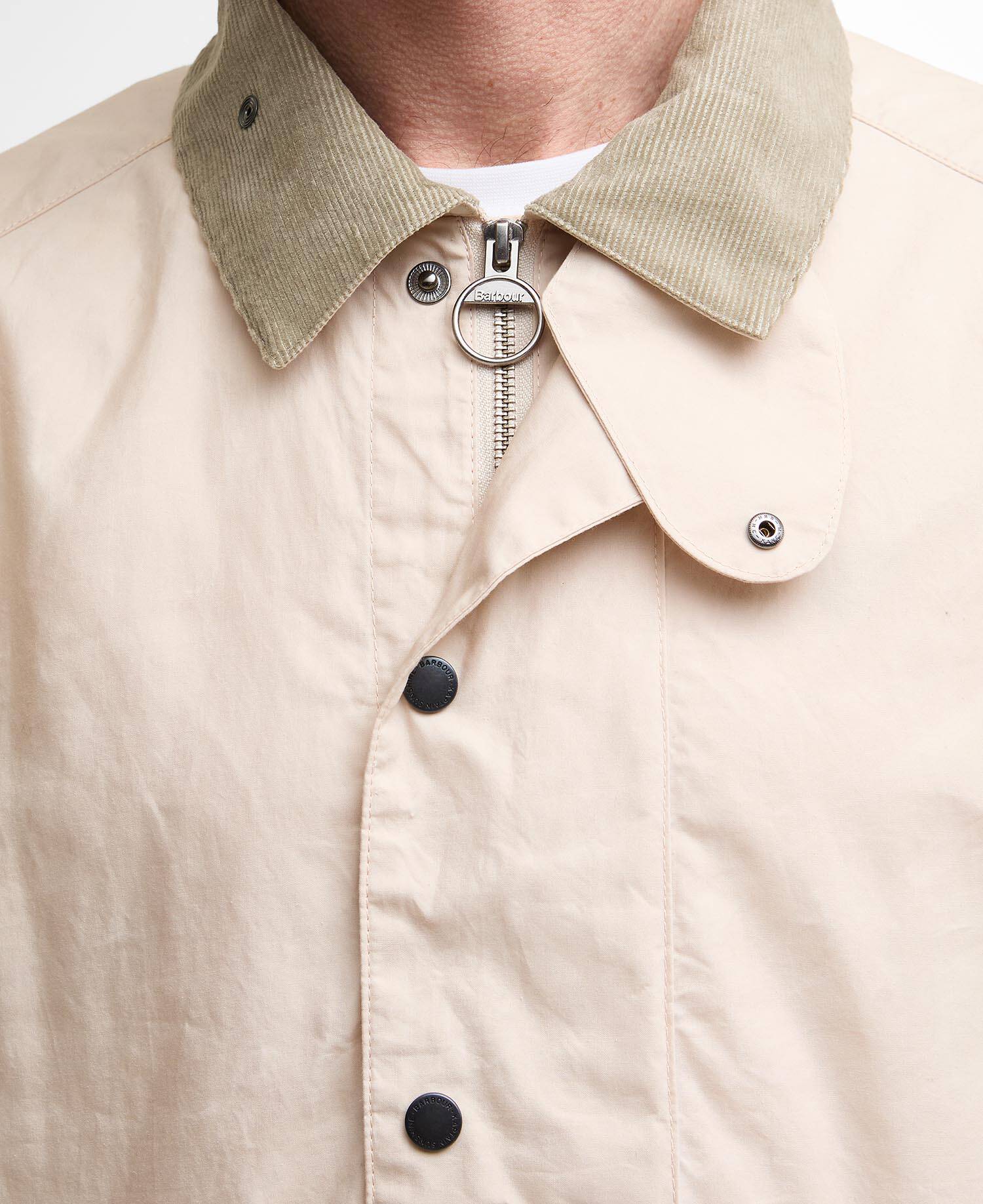 Barbour x Kaptain Sunshine Transport Smock Casual Jacket Oatmeal image number 7