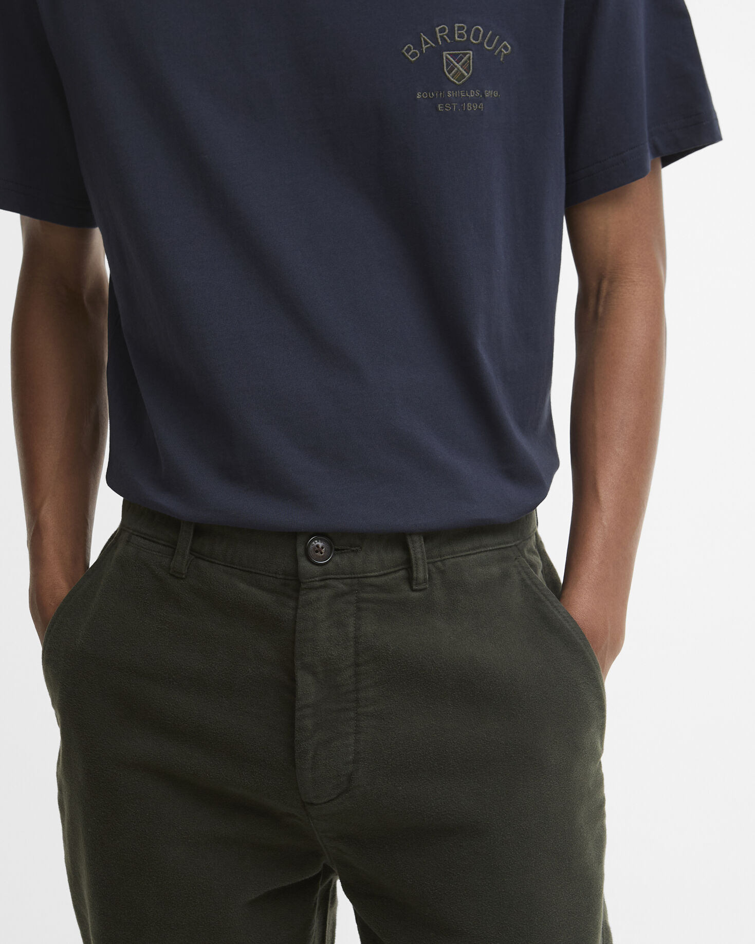 Pantaloni in fustagno dalla vestibilit&agrave; leggermente aderente Sage