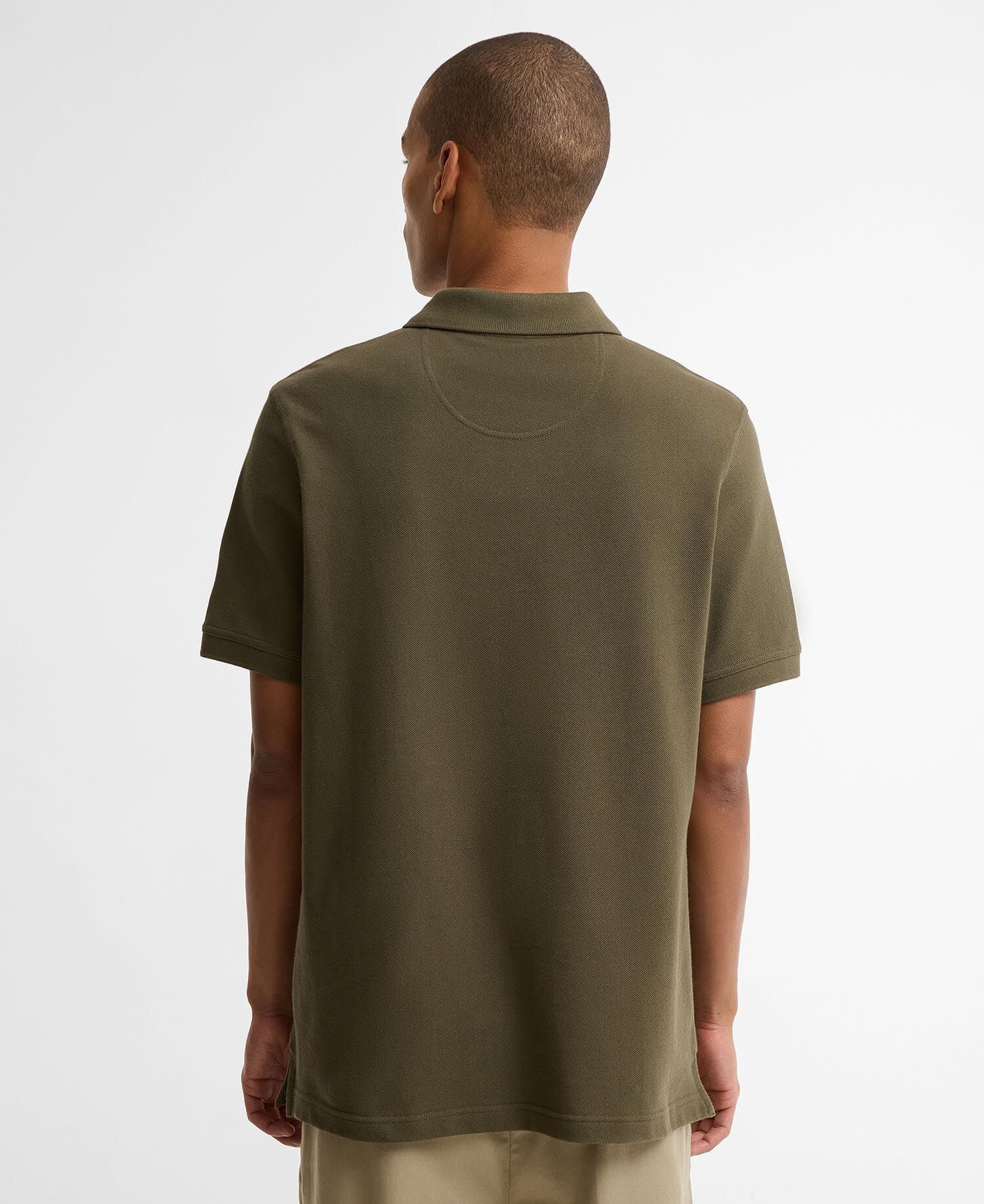 Tartan Pique Polo Shirt Dark Olive/Classic