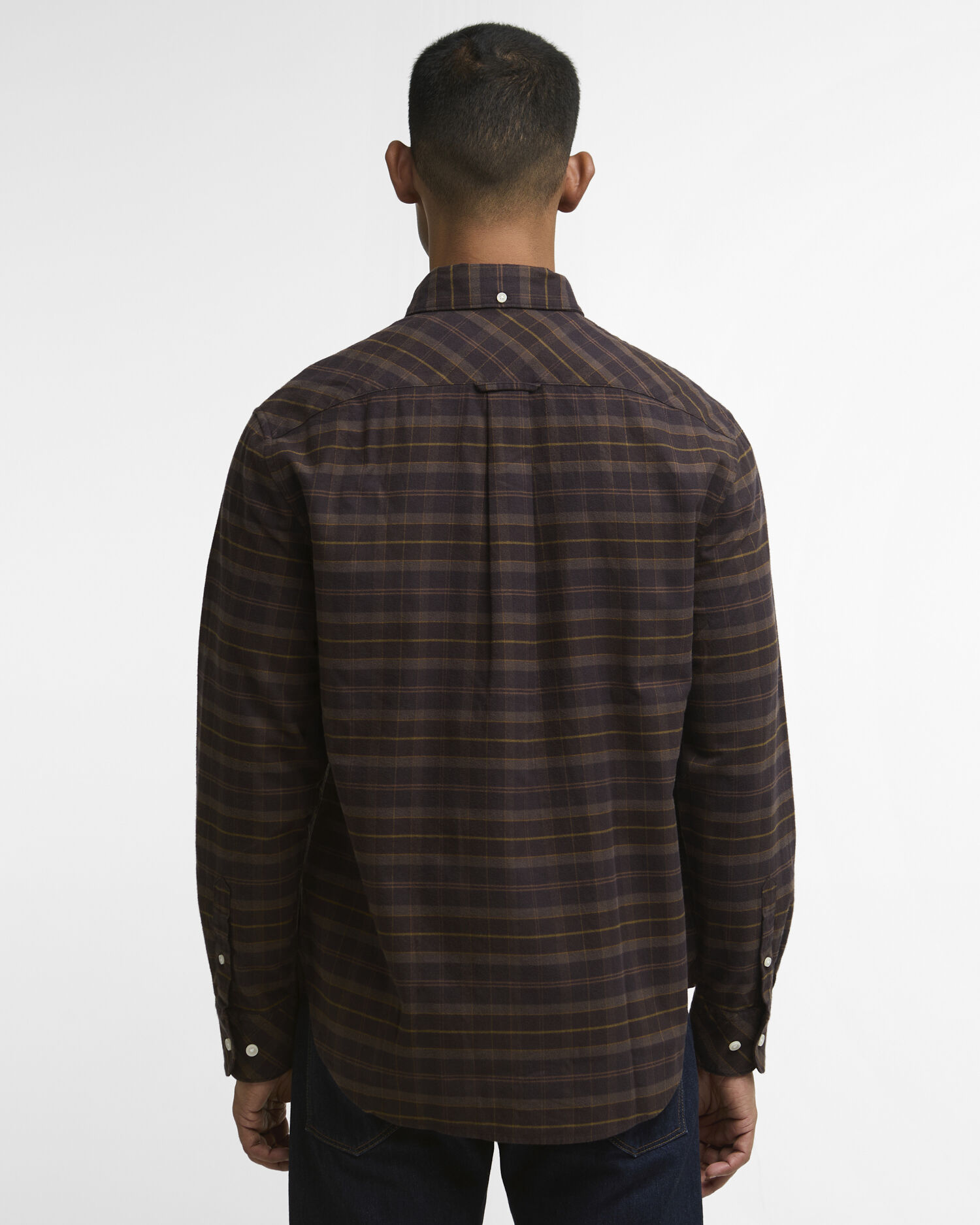 Mineral Tartan Authentic-Fit Long-Sleeved Shirt Dried Bracken