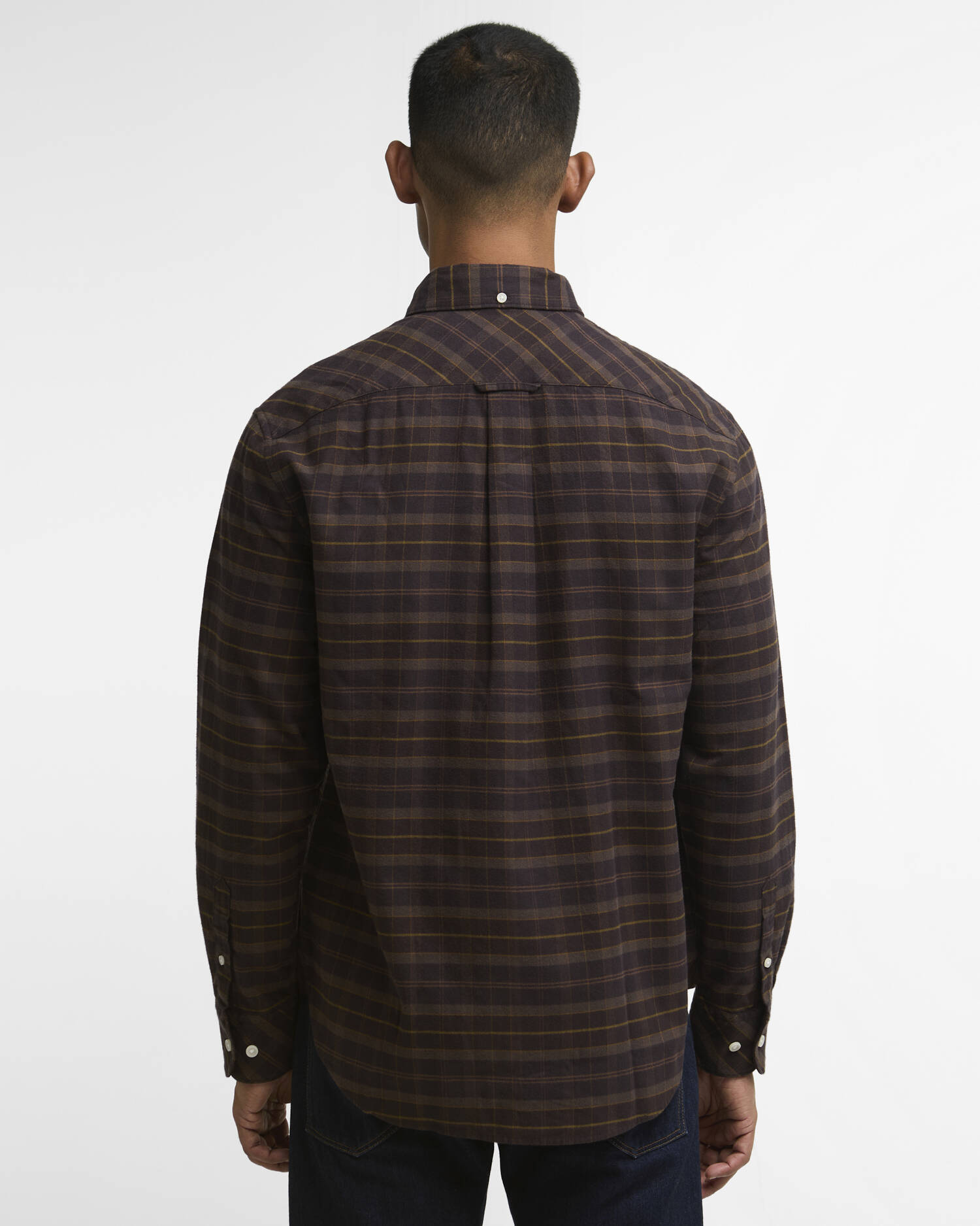 Mineral Tartan Authentic-Fit Long-Sleeved Shirt Dried Bracken image number 2