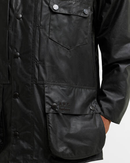 Barbour x A.P.C. Beaufort Waxed Jacket Dark Sage