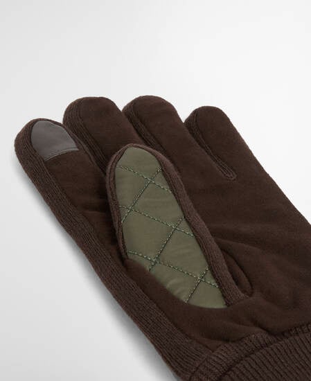 Magnus Quilted Gloves Forest/Brown