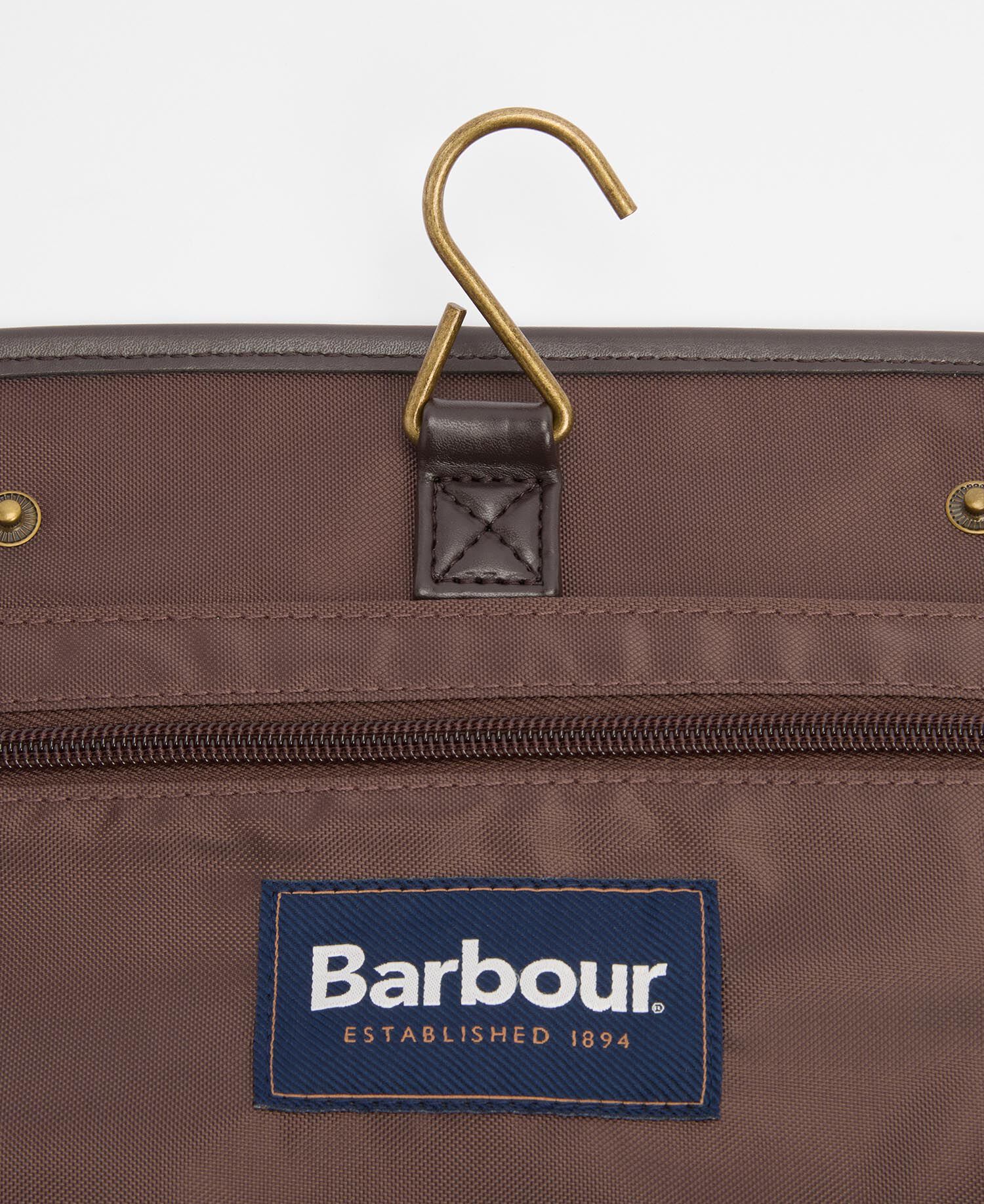 Waxed Hanging Washbag Olive/Beacon