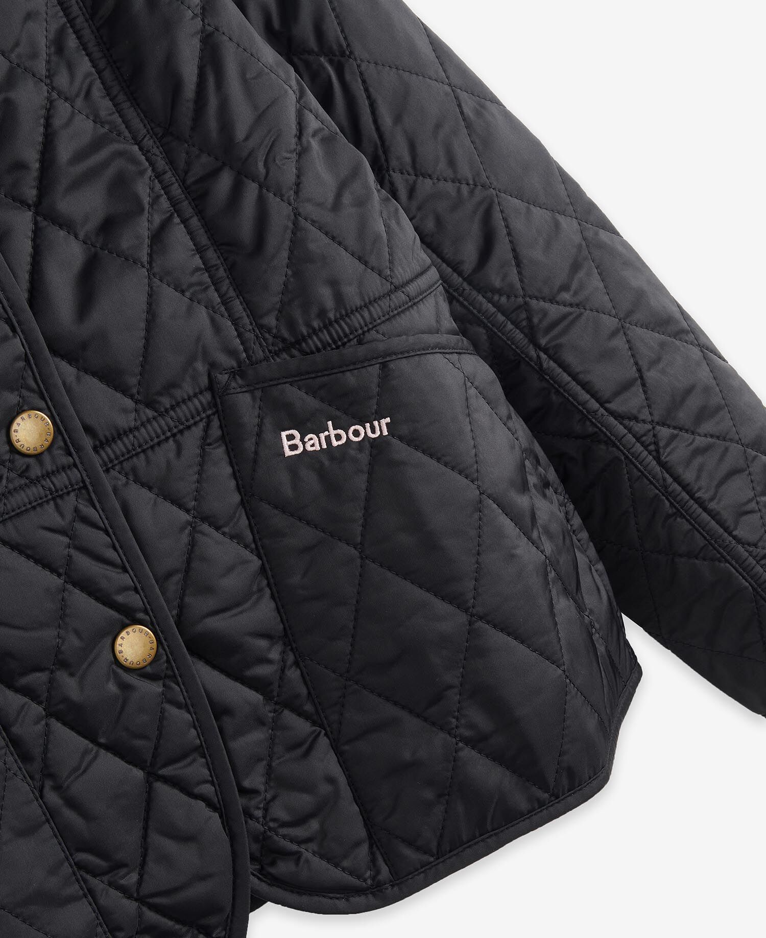 Girls Summer Liddesdale Quilted Jacket Black-Gardenia