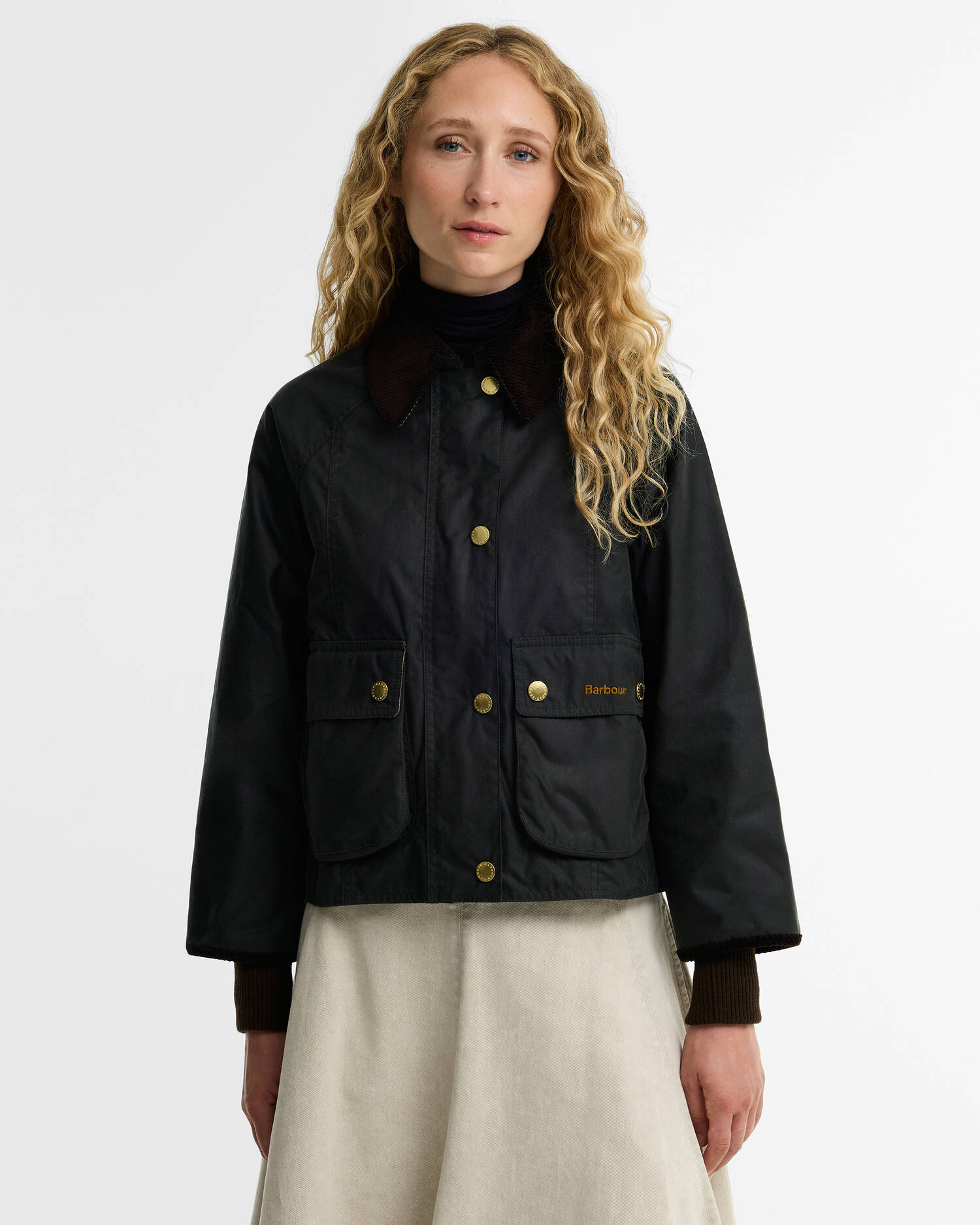 Cropped Beadnell Waxed Jacket Sage-Ancient image number 0