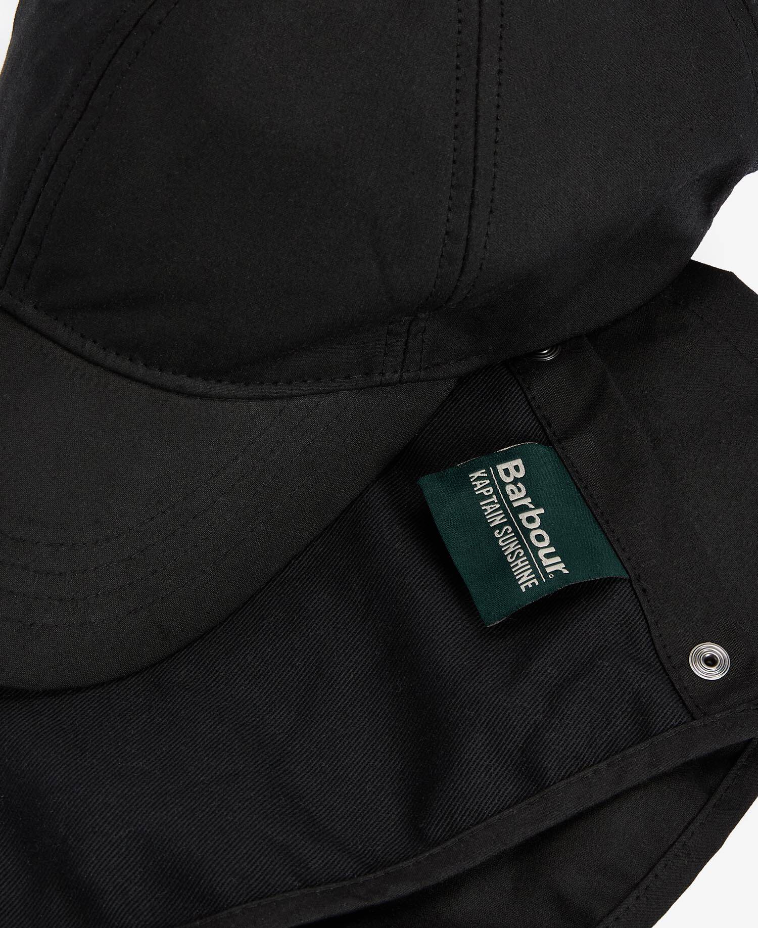 Barbour x Kaptain Sunshine Caped Cap Black image number 8