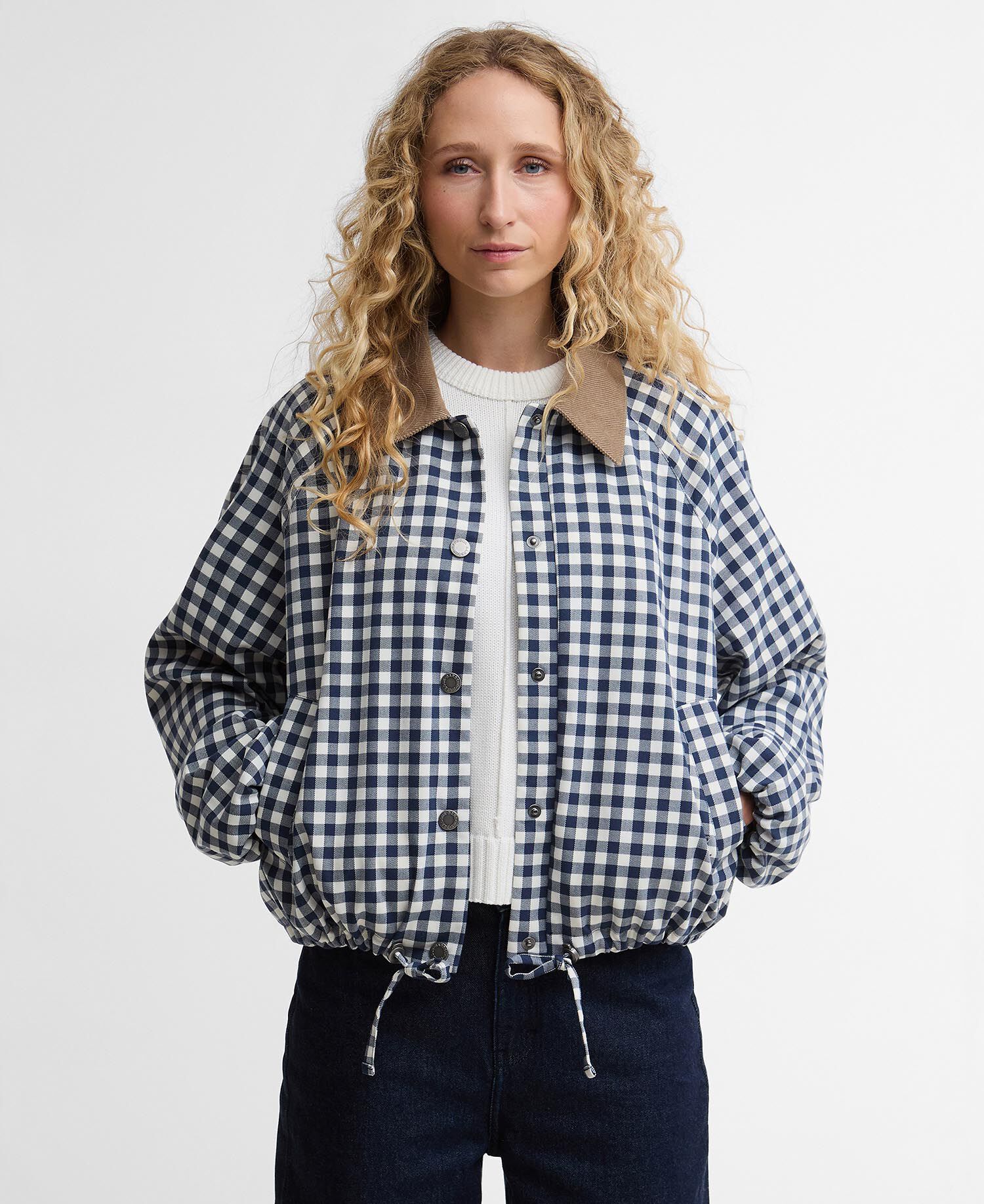 Giacca casual Ovingham Gingham Navy/ Neutral