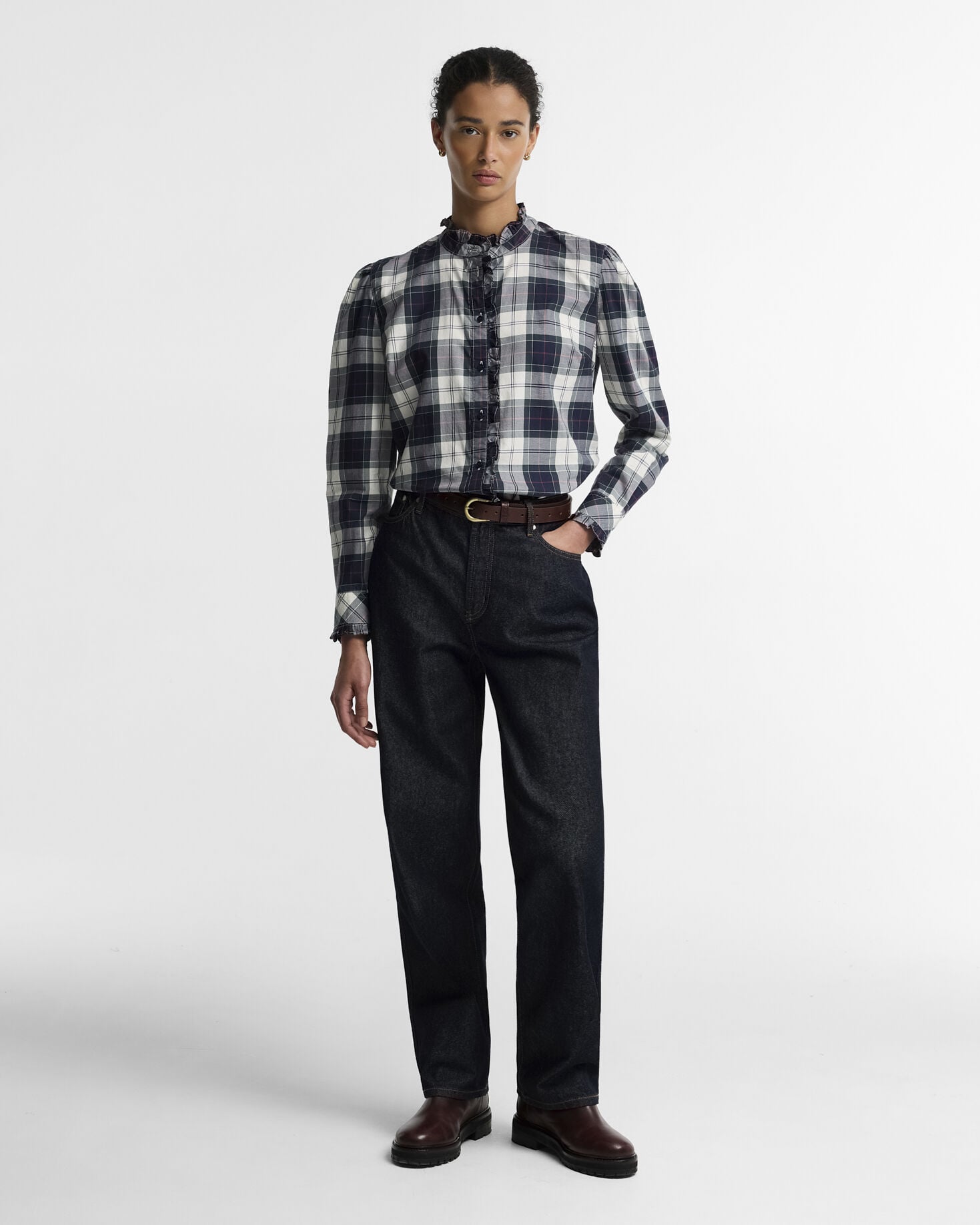 Camicia dalla vestibilit&agrave; comoda Aspen Lt Evergreen Tartan