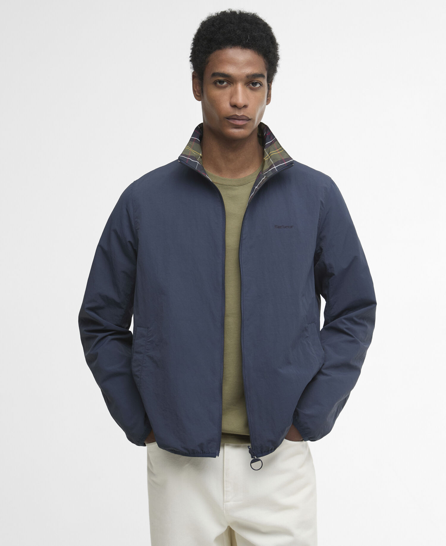 Reversible Korbel Showerproof Jacket Navy