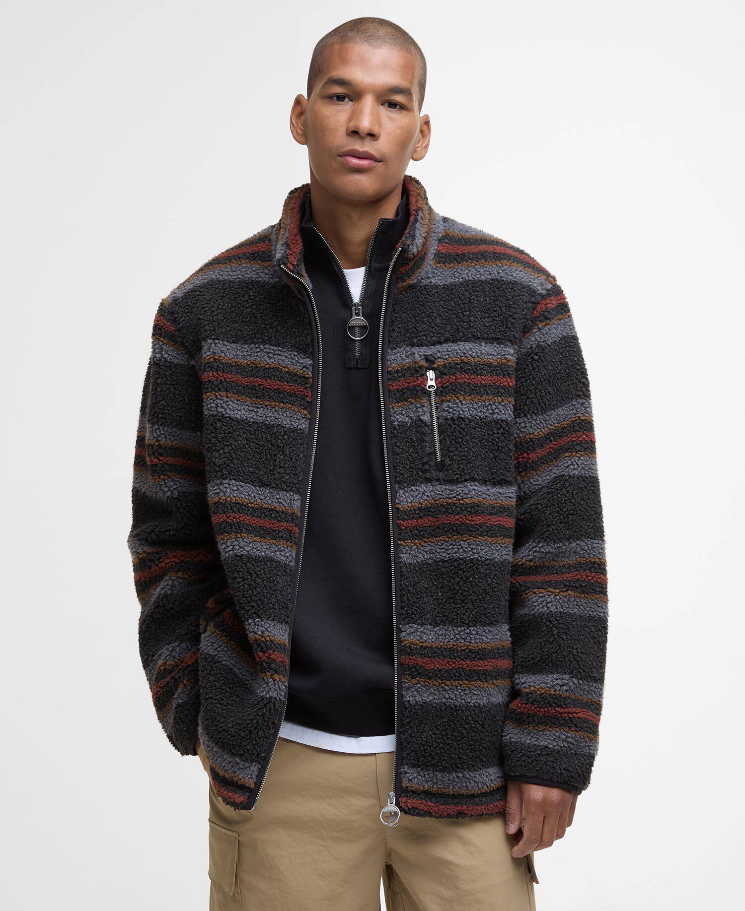 Fleecejacke Endmoor Relaxed Fit Black Mix image number 0