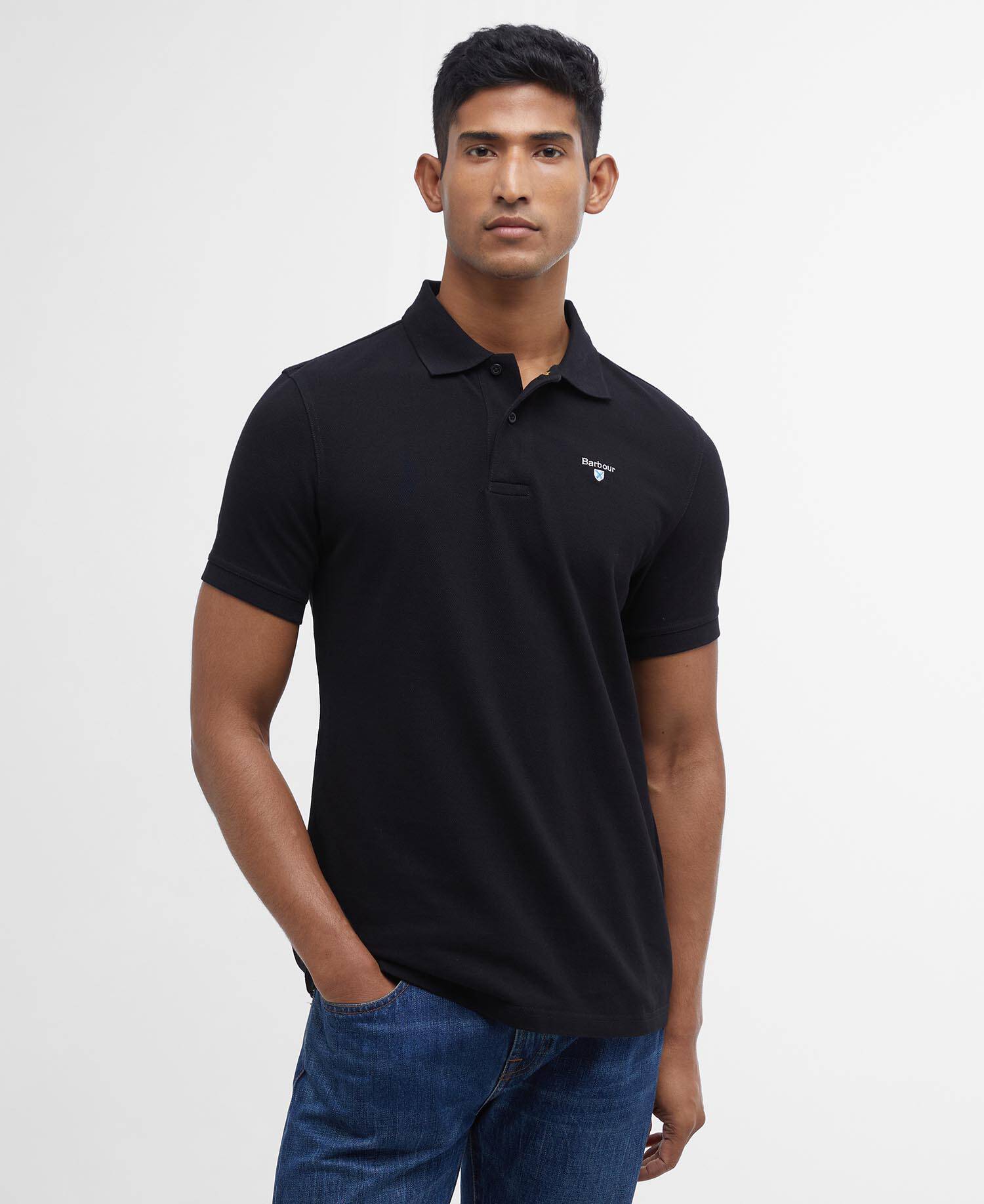 Sports Short-Sleeved Polo Shirt Classic Black image number 0