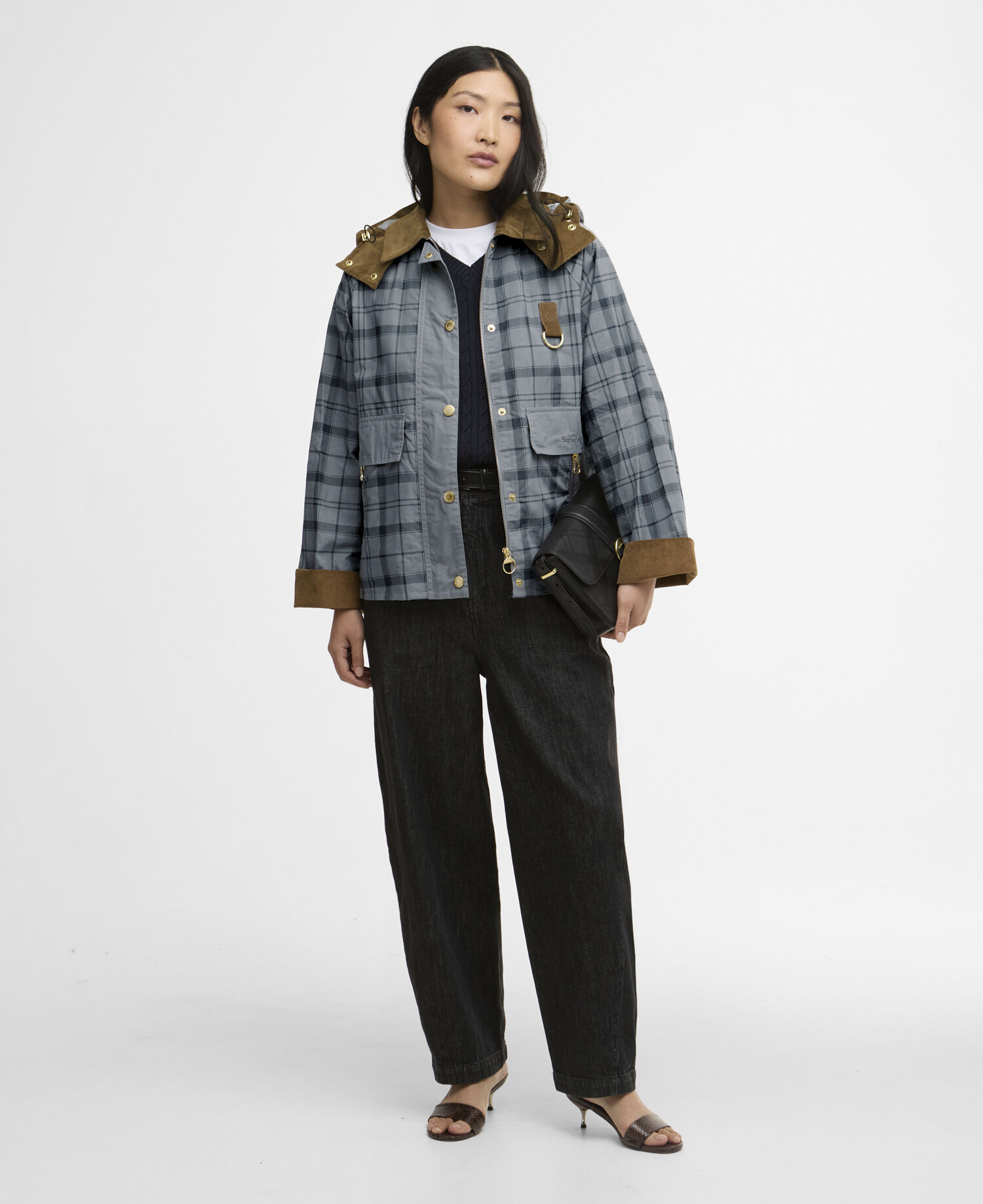 Giacca casual Carnforth in tartan Grey Tartan