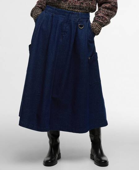 Gonna midi in denim Saima Rinse Wash