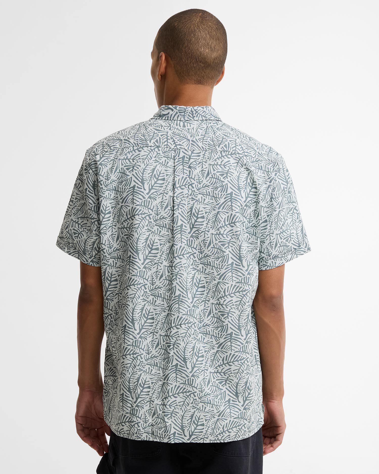 Camicia Dearham a maniche corte con stampa Dusty Slate