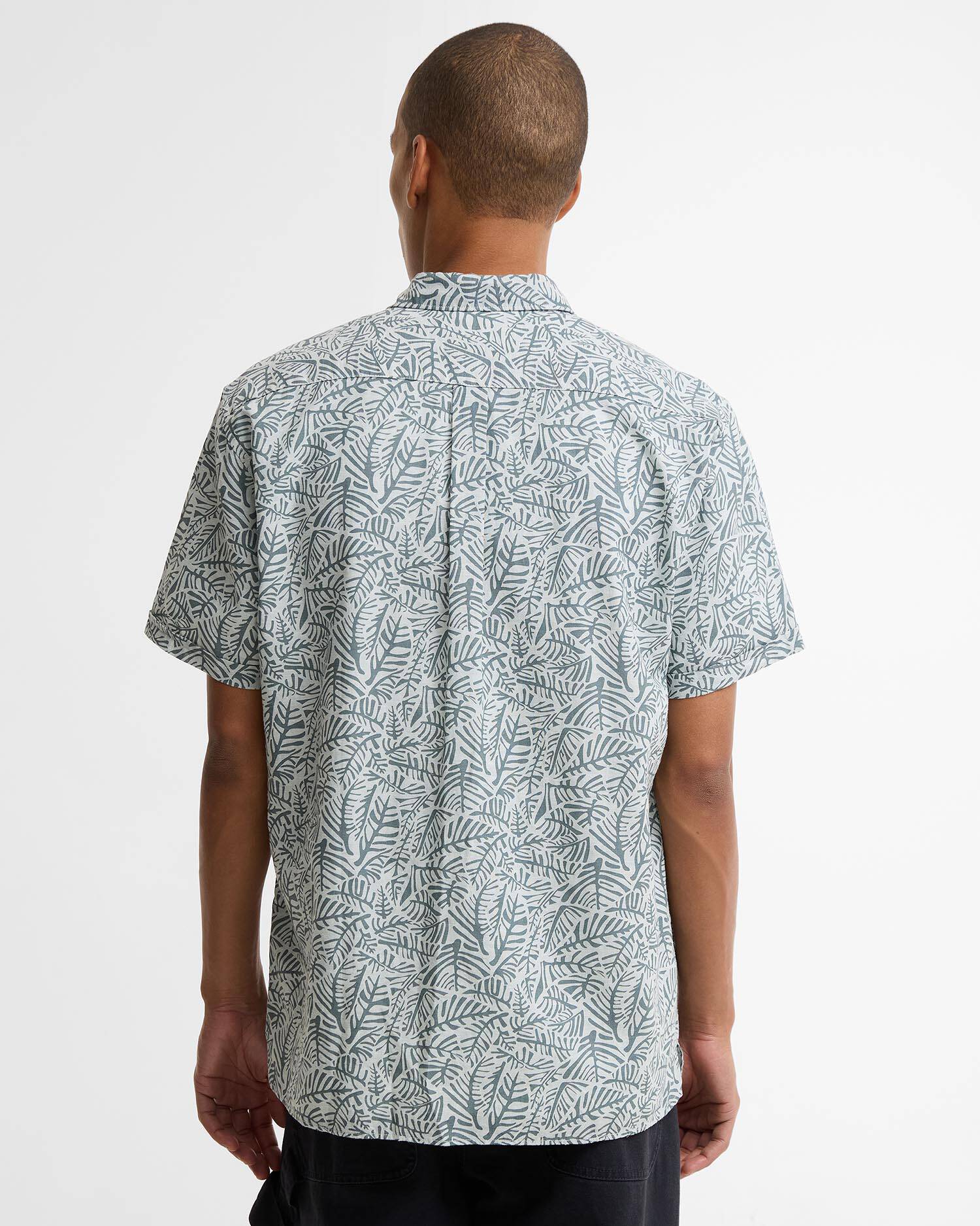Camicia Dearham a maniche corte con stampa Dusty Slate image number 2