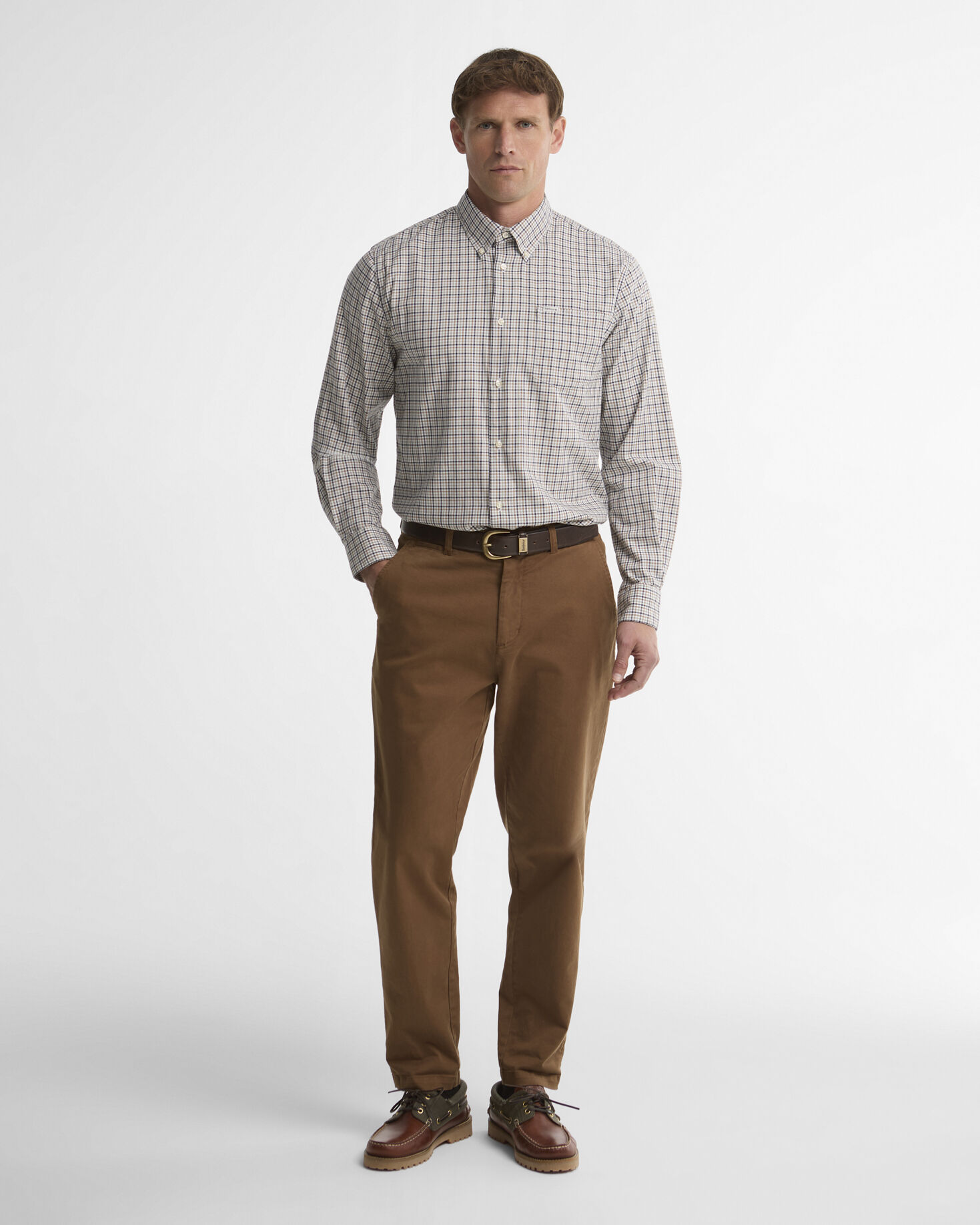 Farmtown Regular-Fit Long-Sleeved Shirt Navy