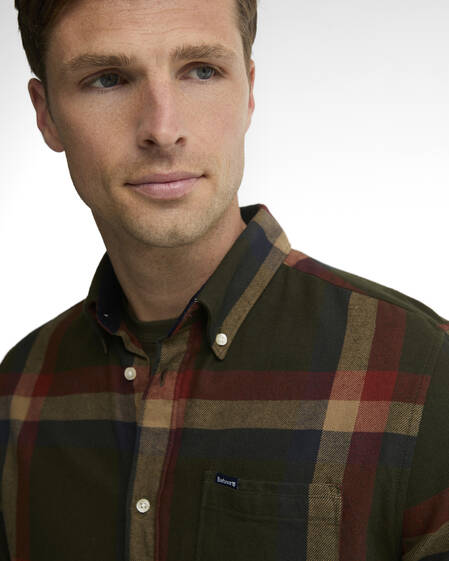 Folley Tailored Long-Sleeved Shirt Mid Olive