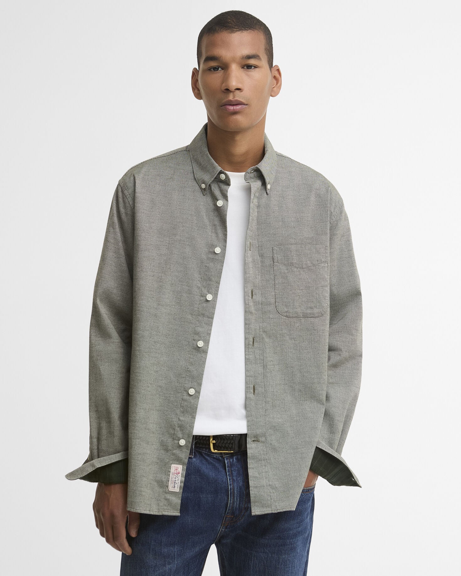 Barbour Hemd Nevis Authentic Fit Forest Marl