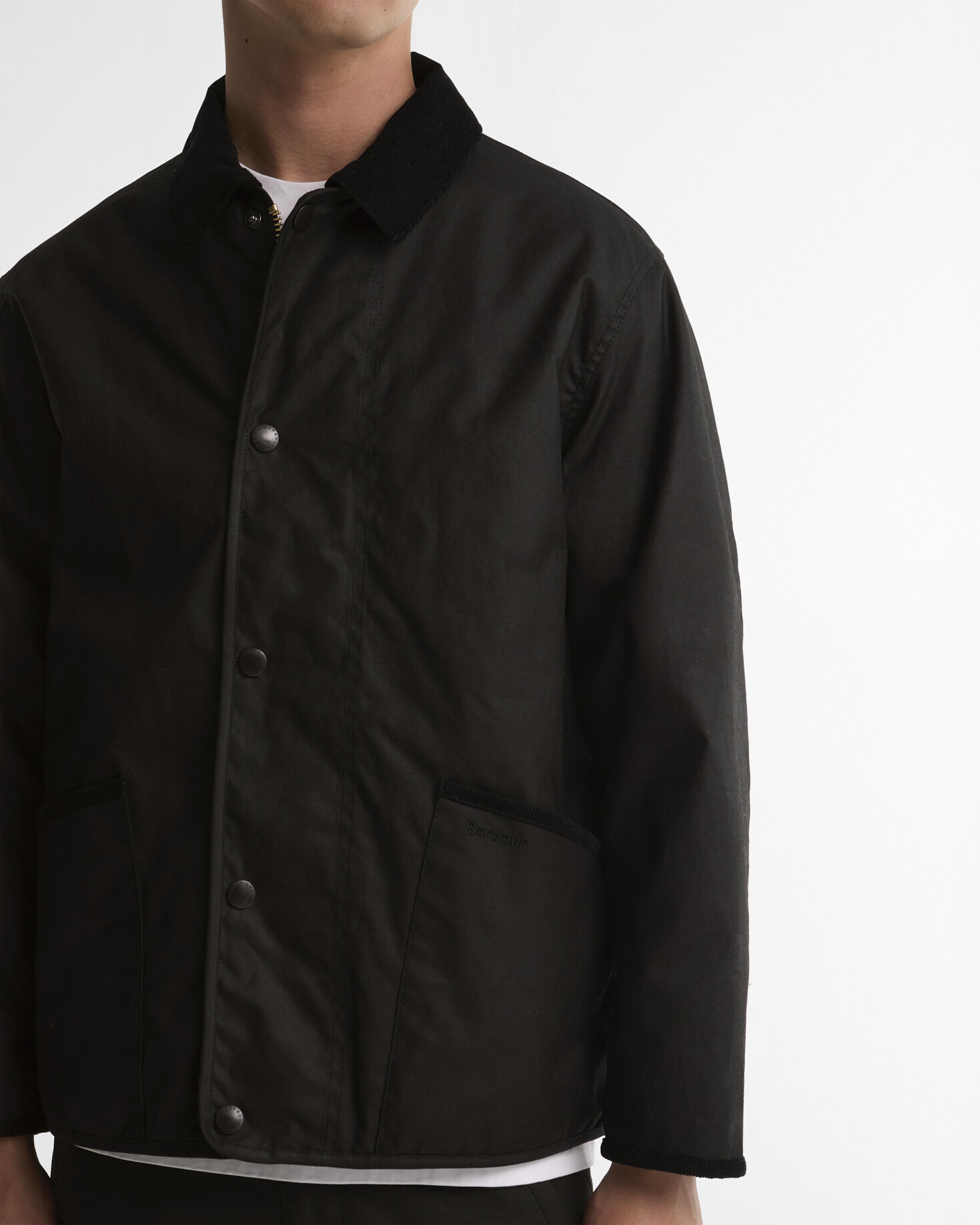 Short Liddesdale Waxed Jacket Black