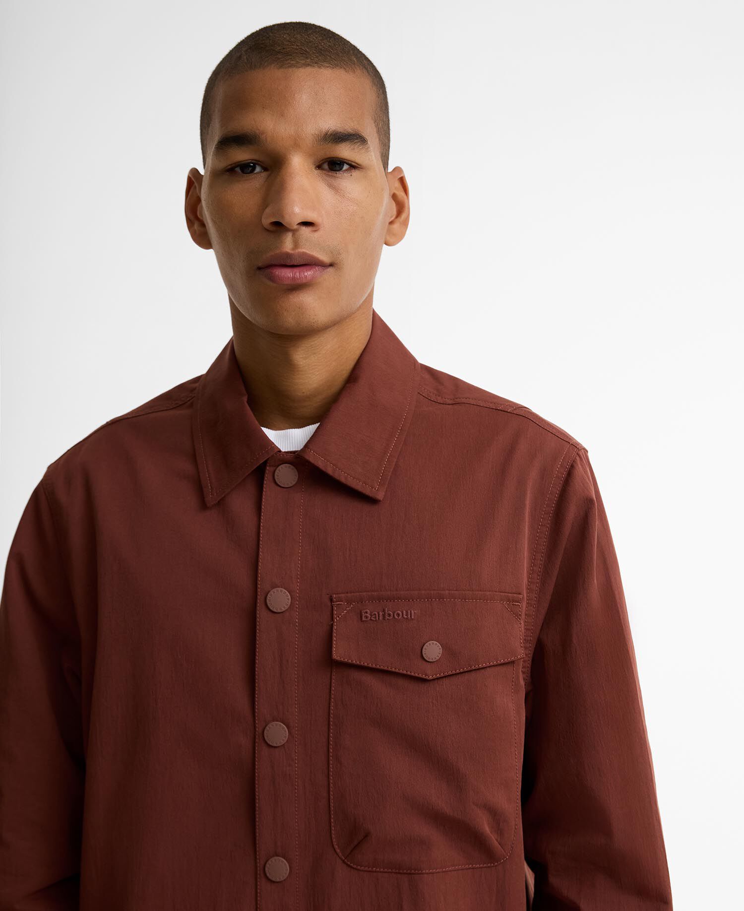 Overshirt Strickland Textured Burnt Pepper