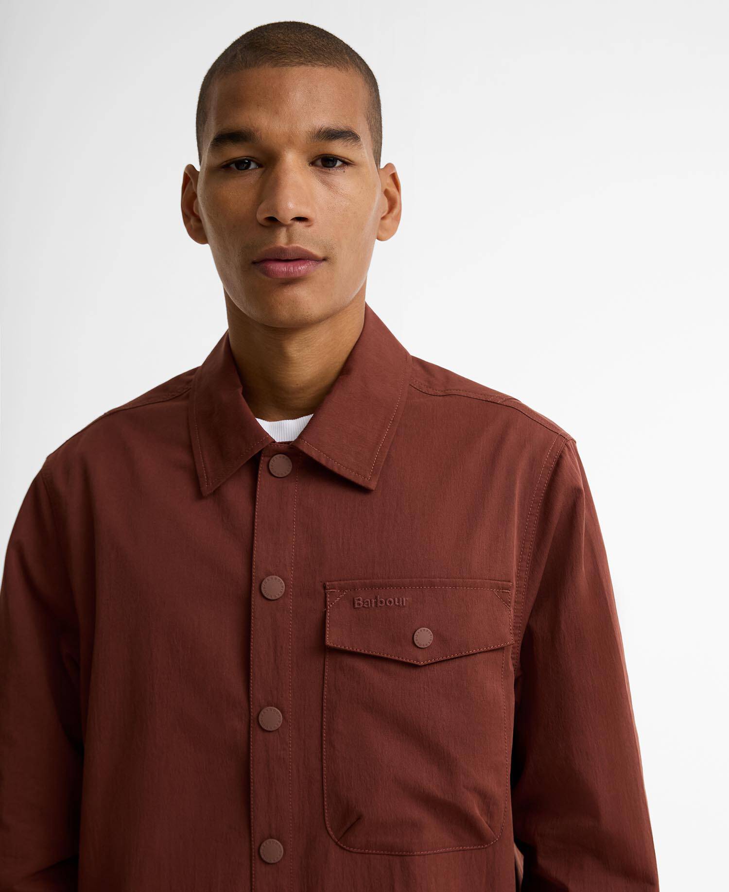 Overshirt Strickland Textured Burnt Pepper image number 3