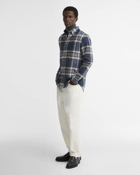 Dovedale Tailored Long-Sleeved Shirt Grey Marl