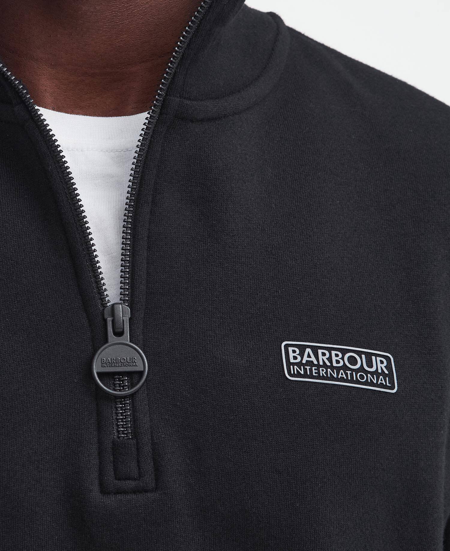 Essential Quarter-Zip Sweatshirt Black-Pewter image number 4