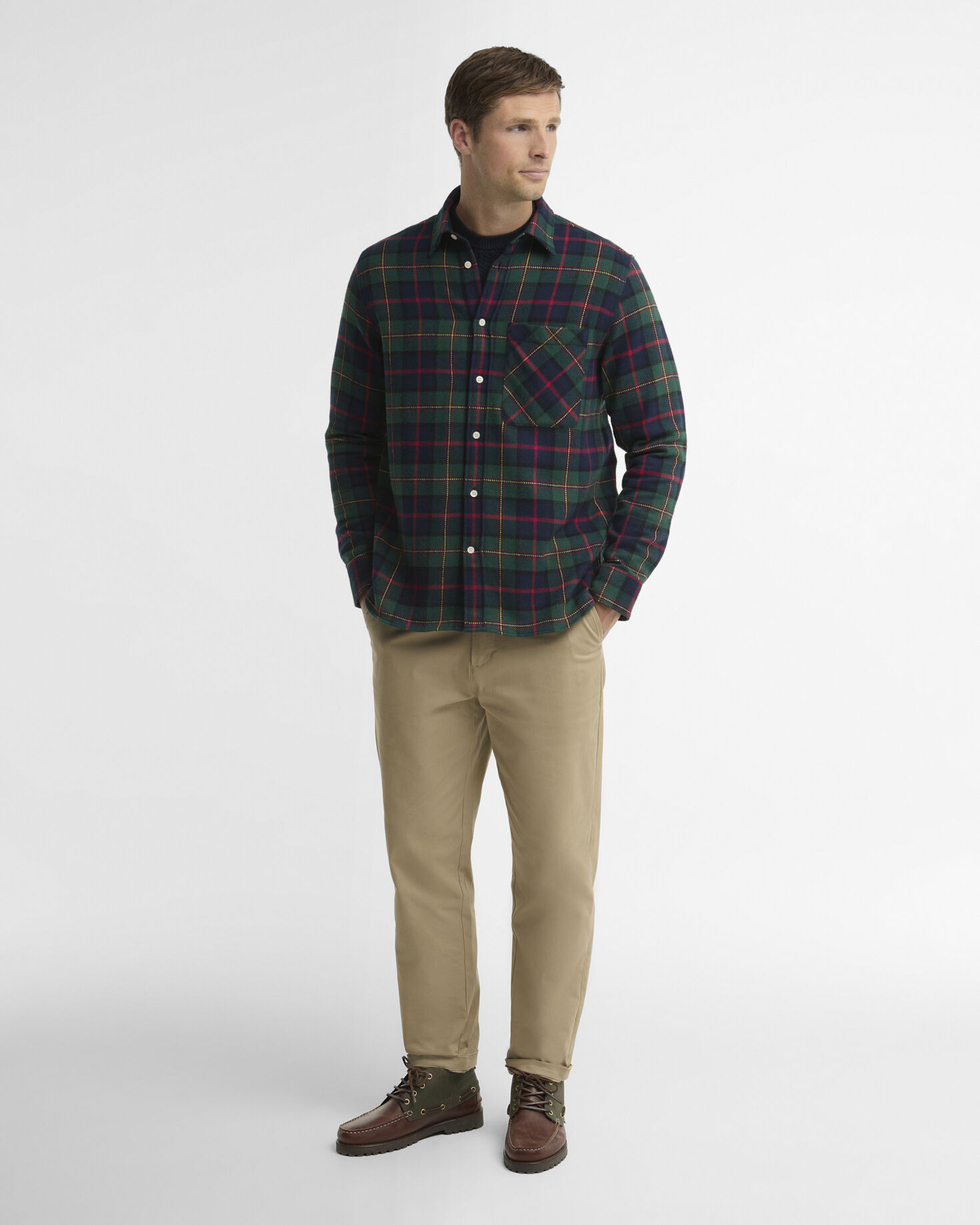Darnick Authentic-Fit Long-Sleeved Shirt Navy