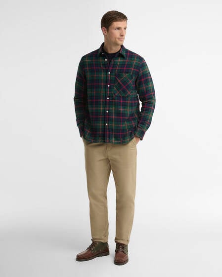 Darnick Authentic-Fit Long-Sleeved Shirt Navy
