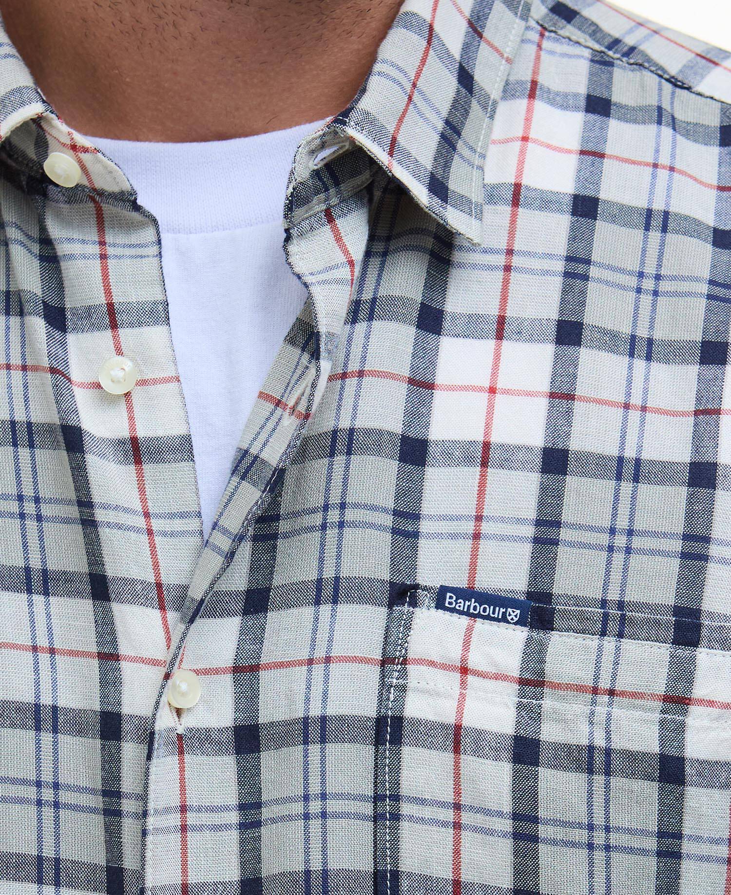 Midfield Tartan Regular Short-Sleeved Shirt Bleached Pine Tartan image number 4