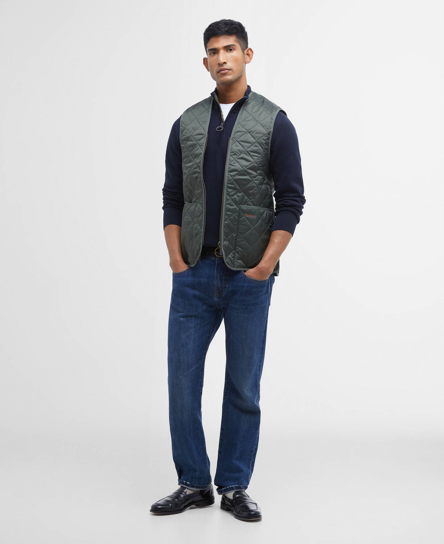 Quilted Zip-In Liner Olive-Classic image number 1