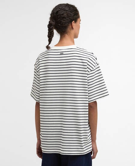T-shirt Oakley con motivo a righe Cloud/Navy Stripe