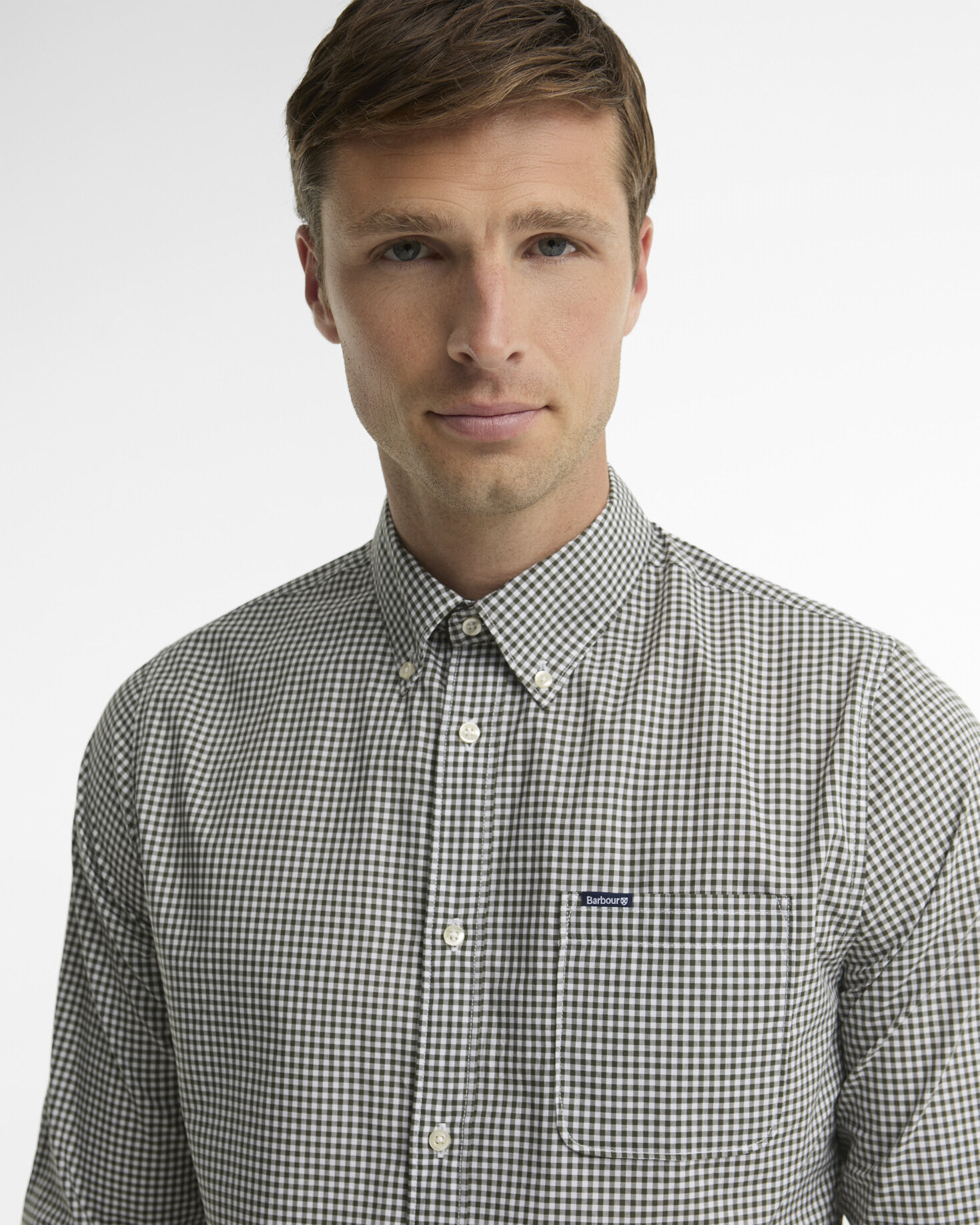 Barbour Hemd Harbourwall Tailored Fit Sage